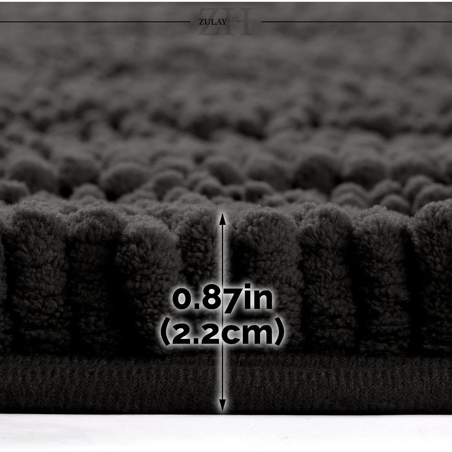 Zulay Home Soft Shaggy Bathroom Rug - Ultra Absorbent Bath Mat 20 x 30 Inches