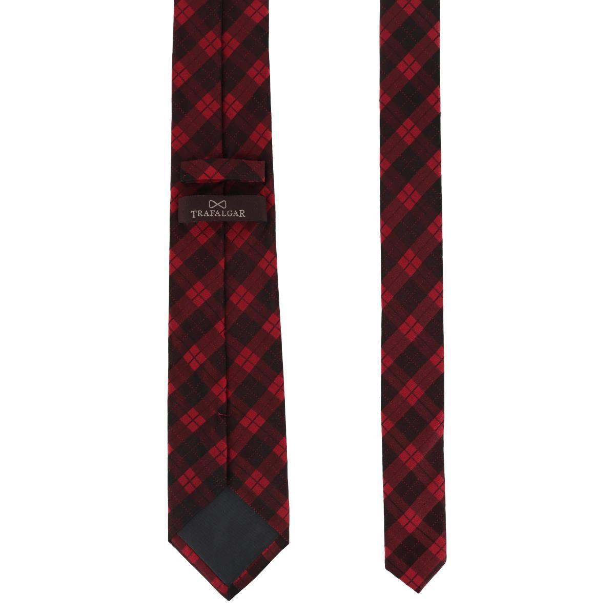 Trafalgar Digby Checkered Plaid Silk Necktie
