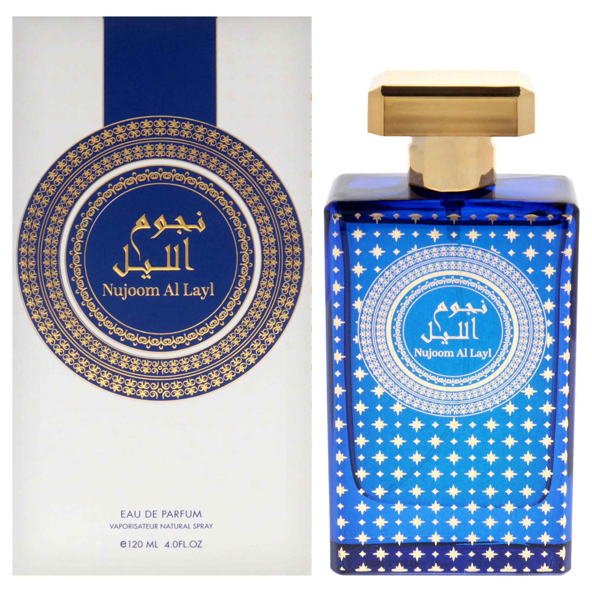 Risala Nujoom Al Layl Eau de Parfum for Men, Fresh Masculine Scent, 4.0 oz Spray