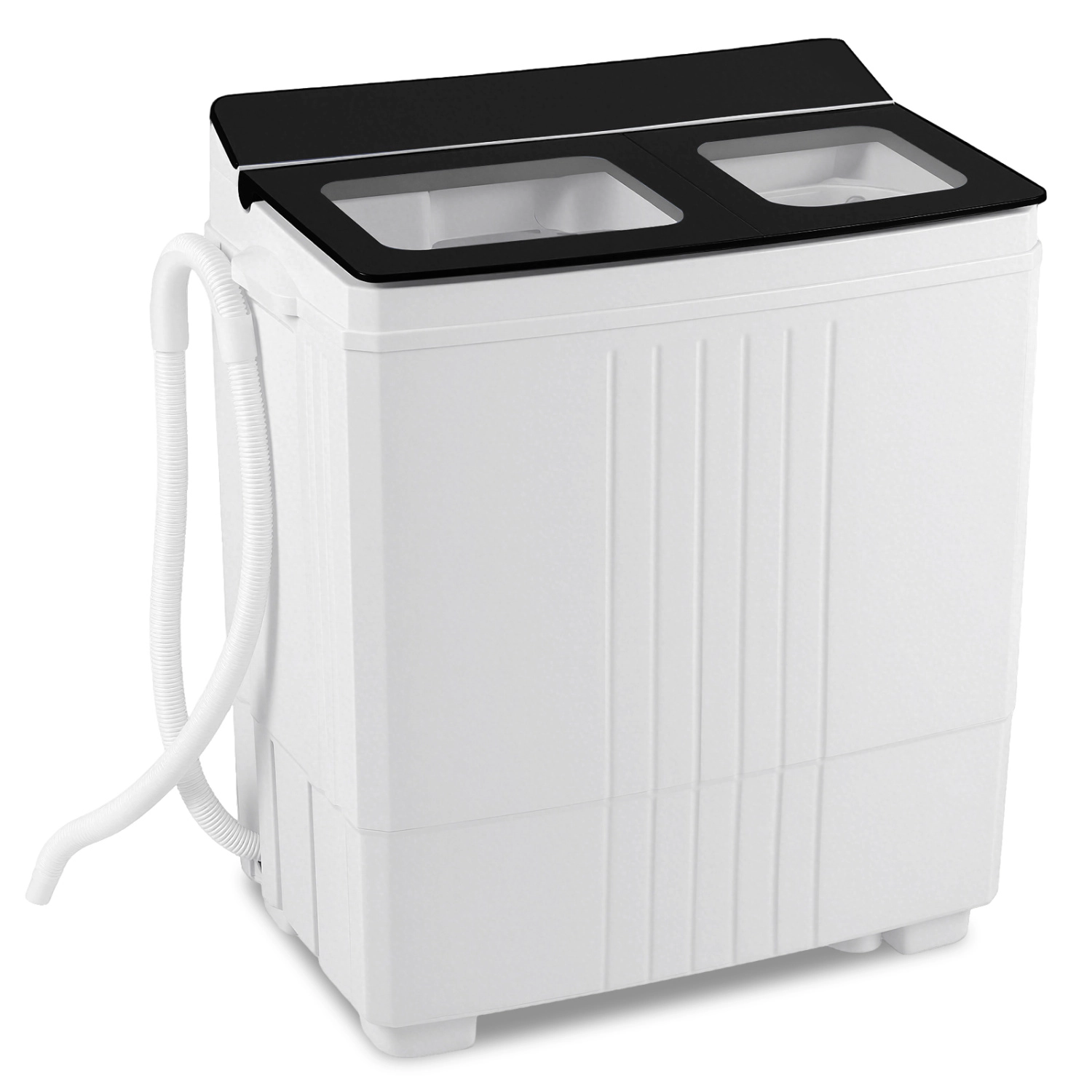 LJG Portable Washing Machine with 12 LBS Washer and 8 Spinner Combo for Apartments
