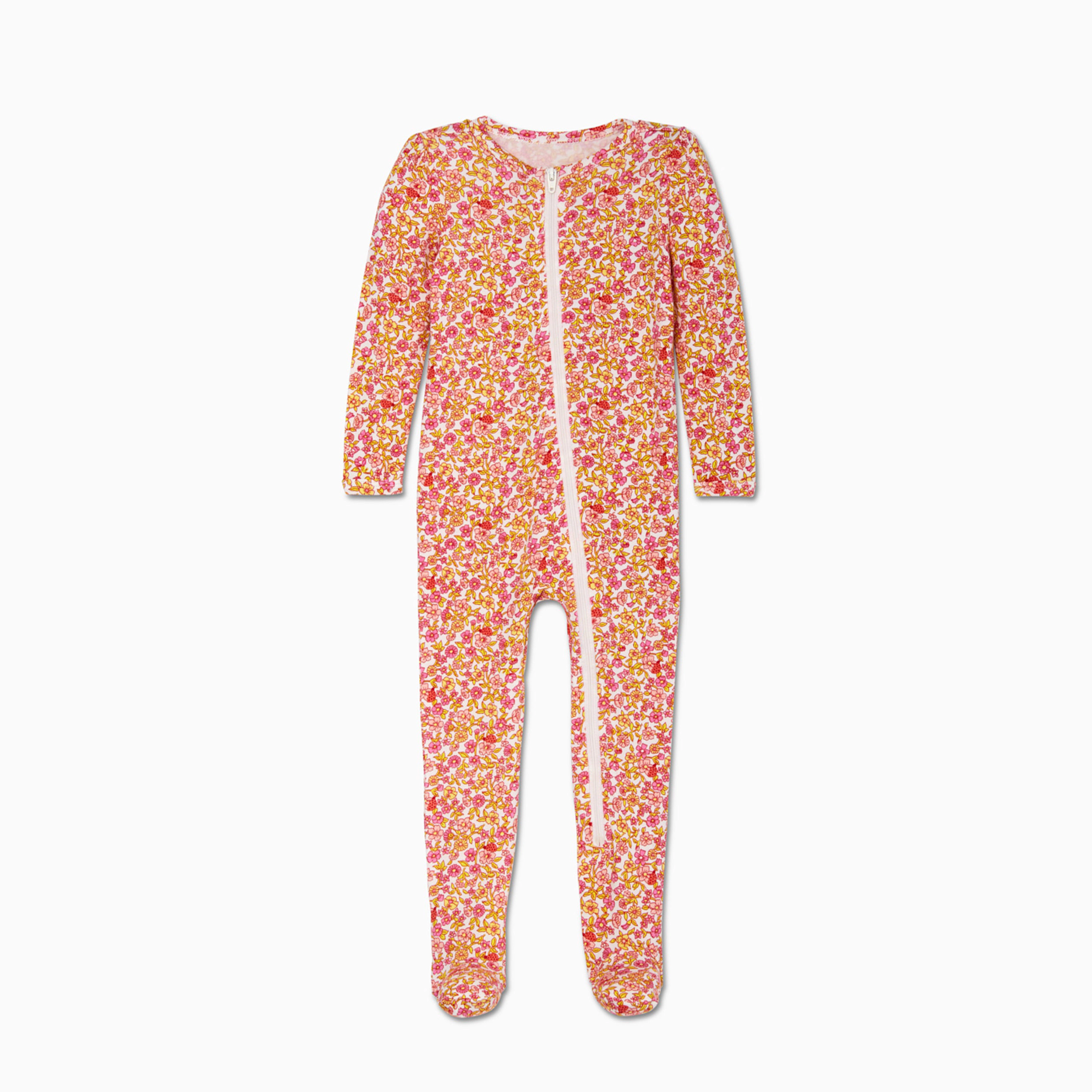 Rockets of Awesome Floral Footie For Baby Girl