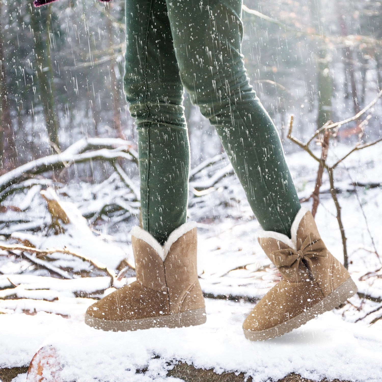 GBruno Plush-Lined Mid-Calf Snow Boots