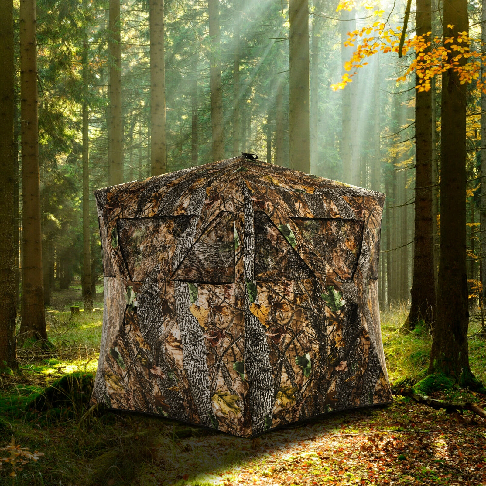 SUGIFT 3 Person Portable Pop-Up Ground Hunting Blind Tent Camouflage