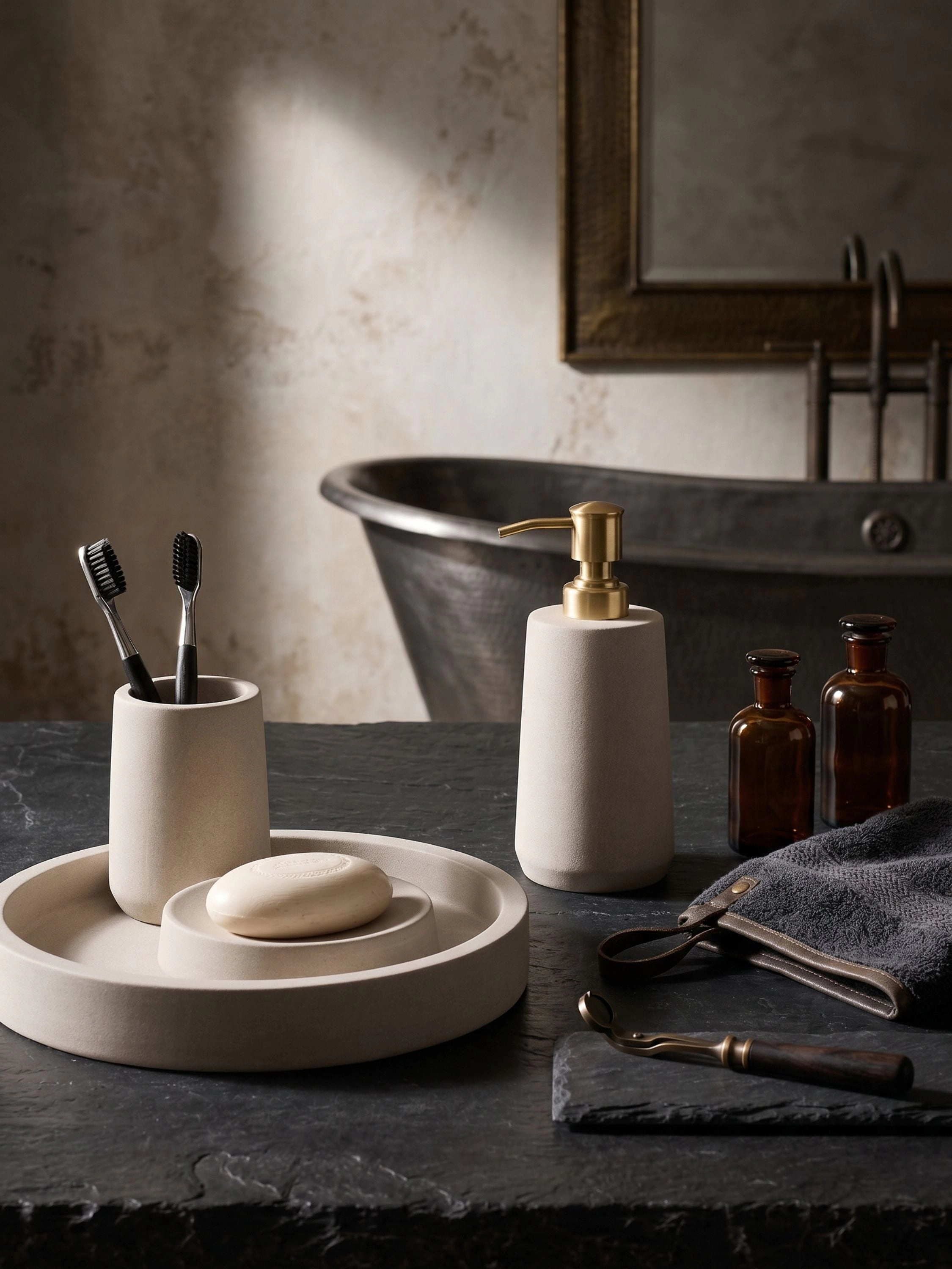 GAURI KOHLI Casablanca Sandstone Bath Accessories