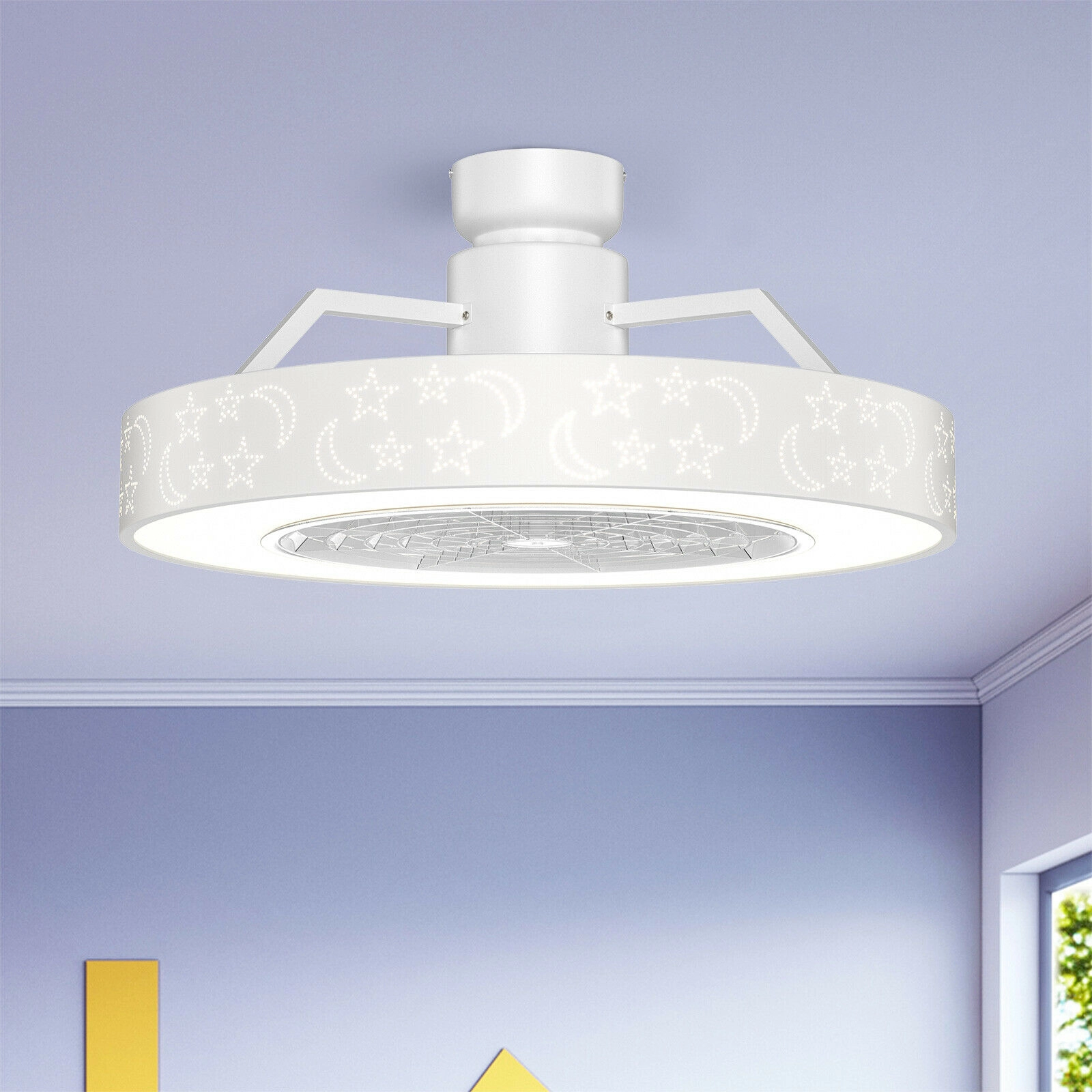 SUGIFT 23-Inch 5-Blade Ceiling Fan with Dimmable LED Light, Remote and Timer