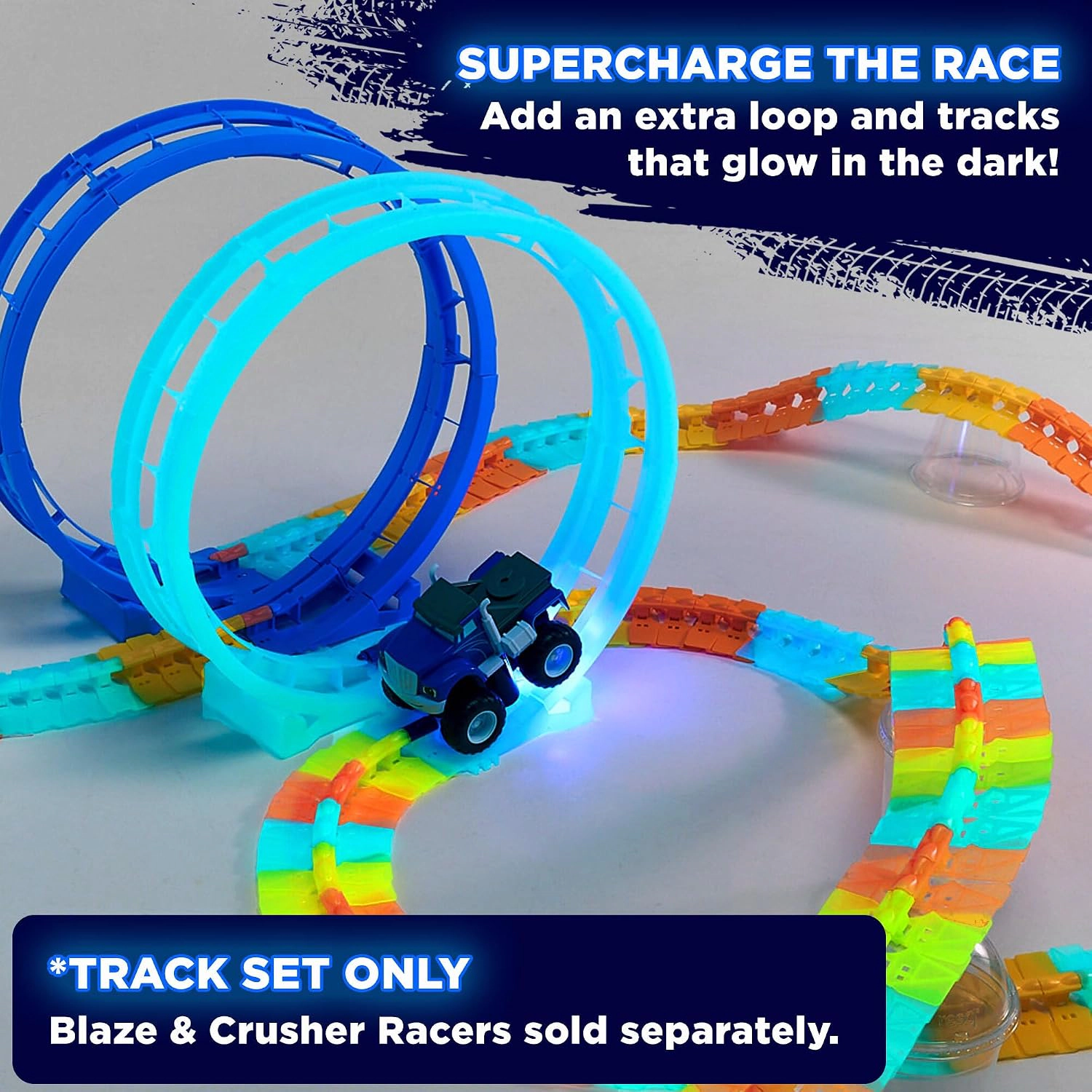 Nickelodeon Blaze Kids TurboTwist Glow Track & Loop Expansion Pack - 7 Pieces