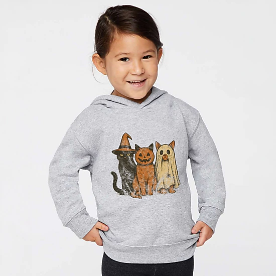 The Juniper Shop - Toddler Hoodie - Halloween Cat Trio
