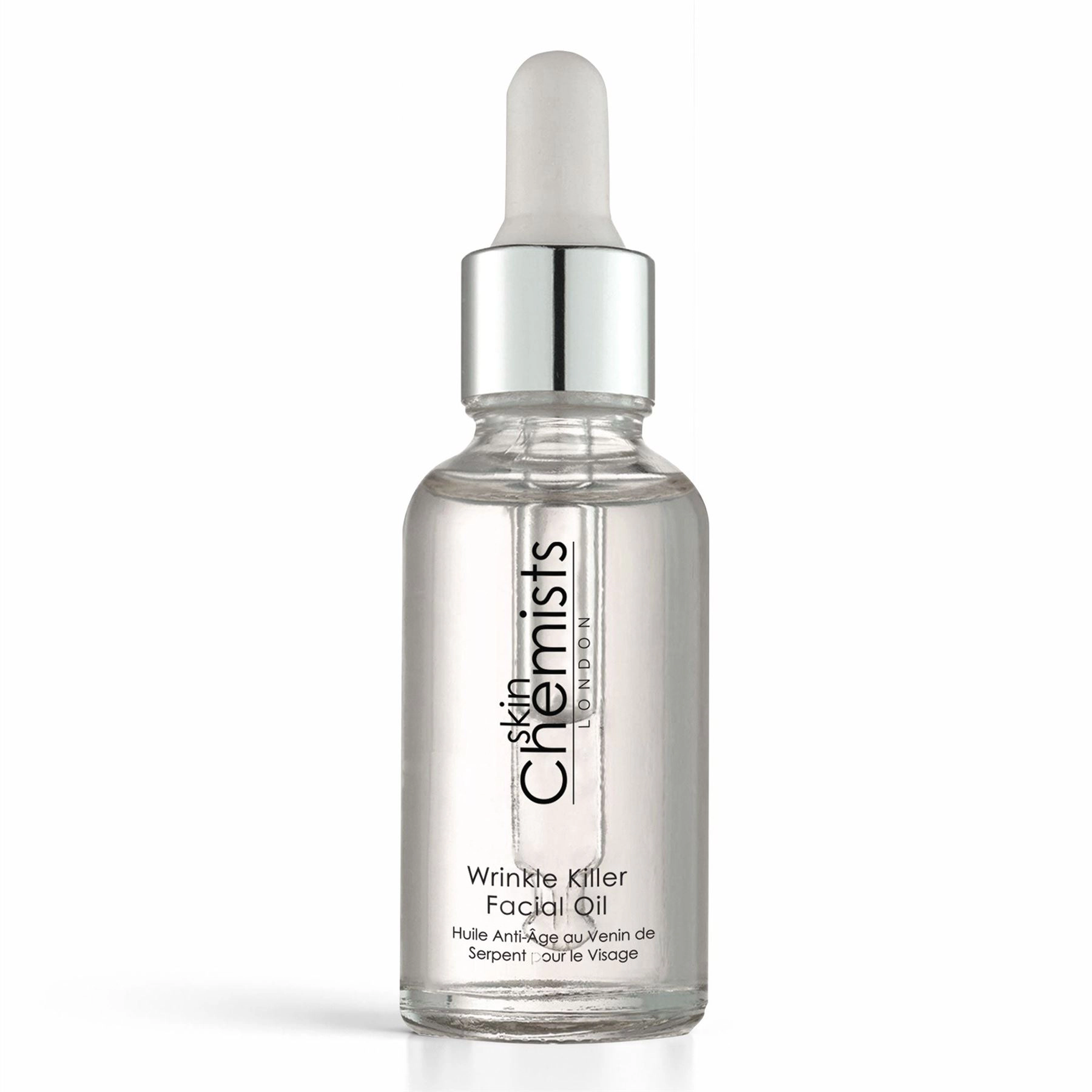 skinChemists Wrinkle Killer Facial Oil 30ml - SYN-AKE Peptide & Hyaluronic Acid for Firming, Fine Lines & Wrinkles