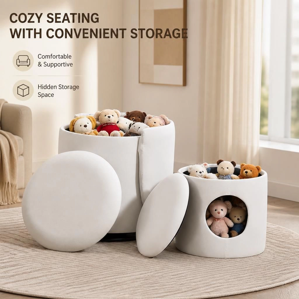GOODSILO Modern Soft Upholstered Teddy Fabric Accent Chair