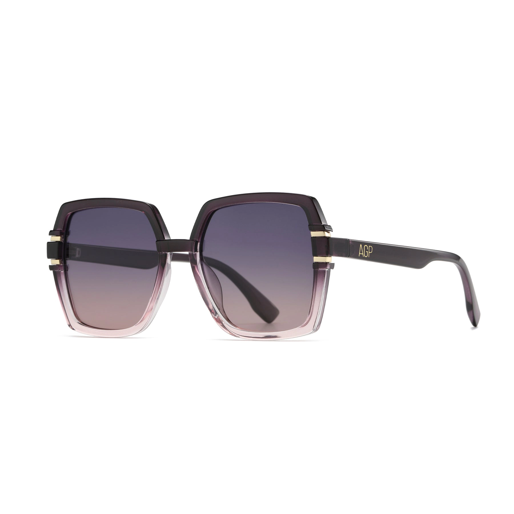 AGP PARIS Women's Square Acetate Polarized Lens UV400 Sunglasses
