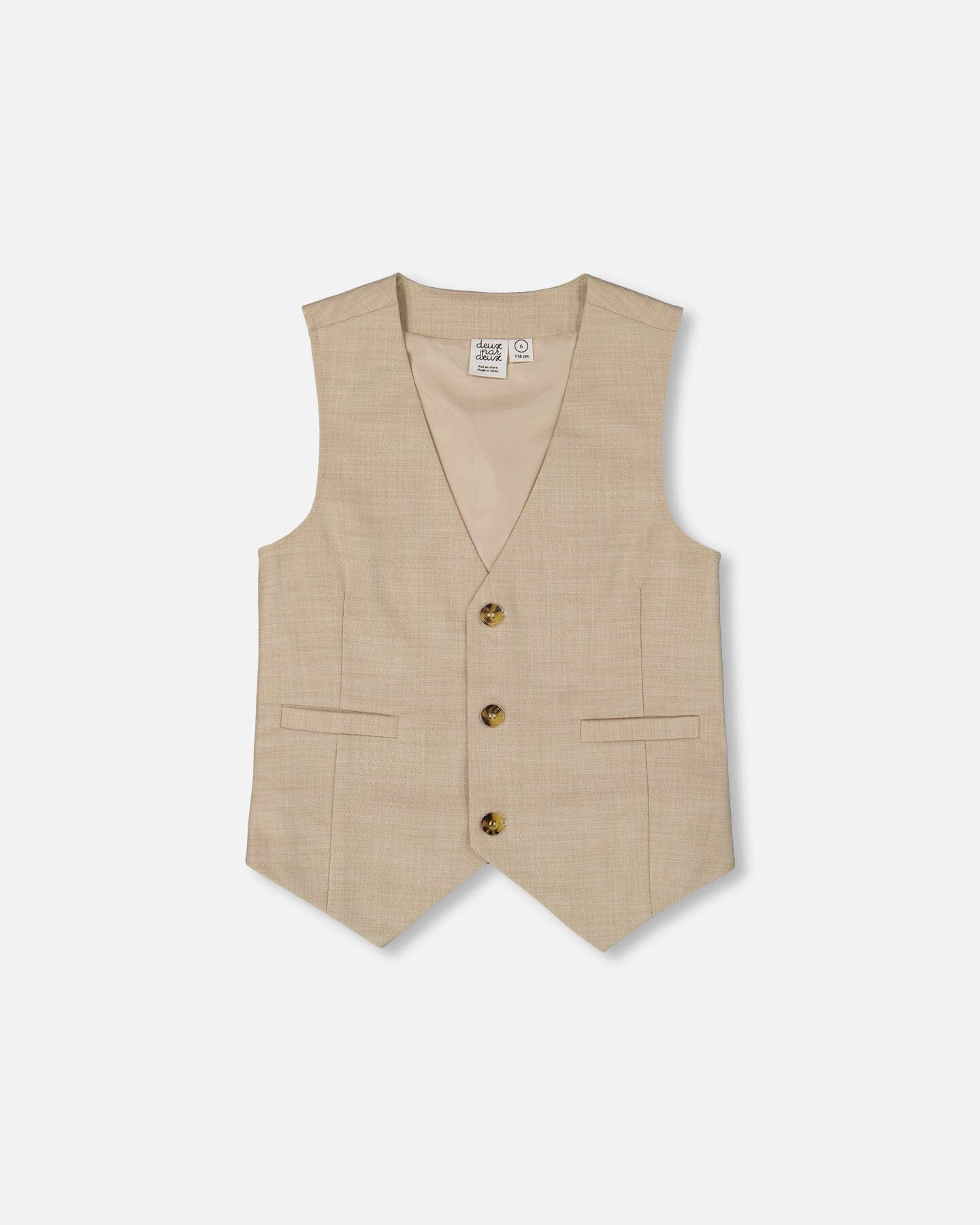 Deux par Boys Fully Lined Button Front Vest