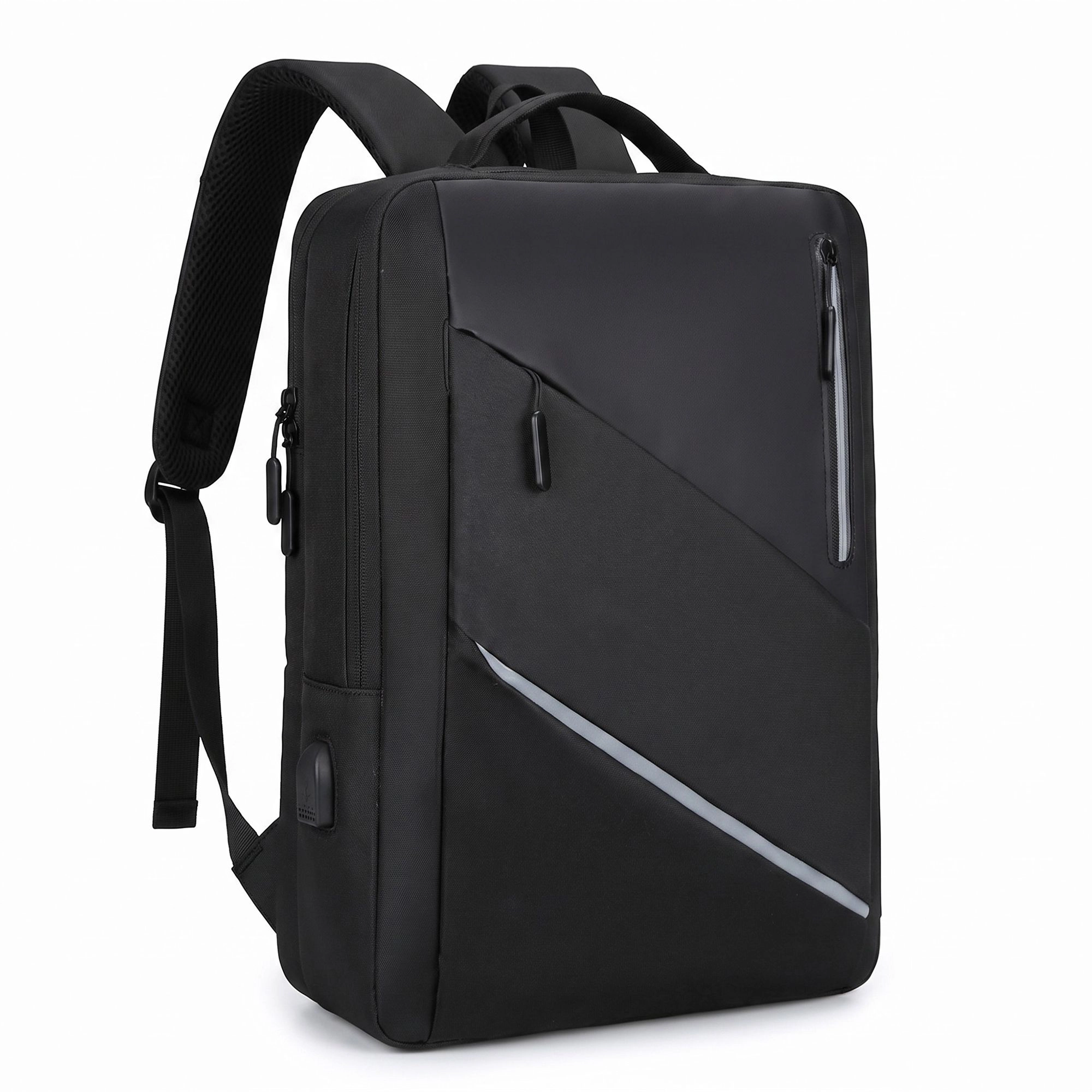 Alilang Women's Laptop Backpack with Padded Compartment Reflective Trim USB Port and Multiple Storage Pockets