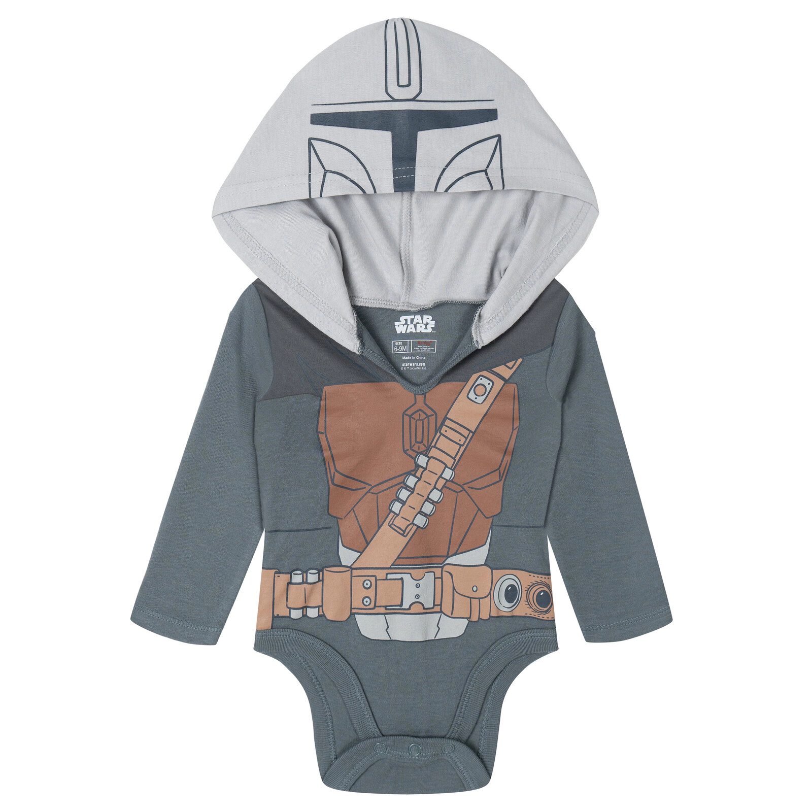 Star Wars Baby Boys' 3-Pack Cosplay Hooded Bodysuits