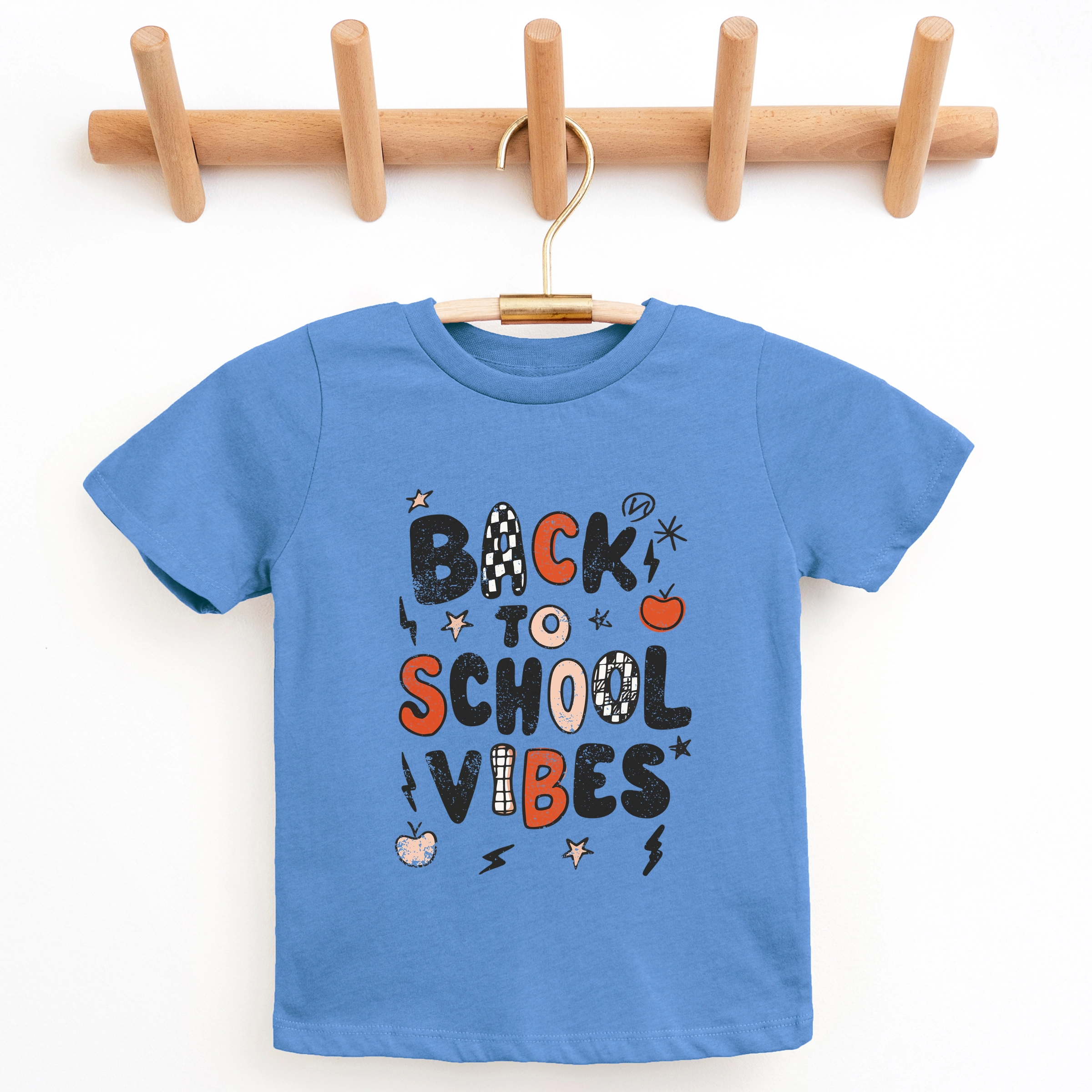 The Juniper Shop - Youth Short Sleeve Graphic T-Shirt Back To School Vibes Checkered Distressed