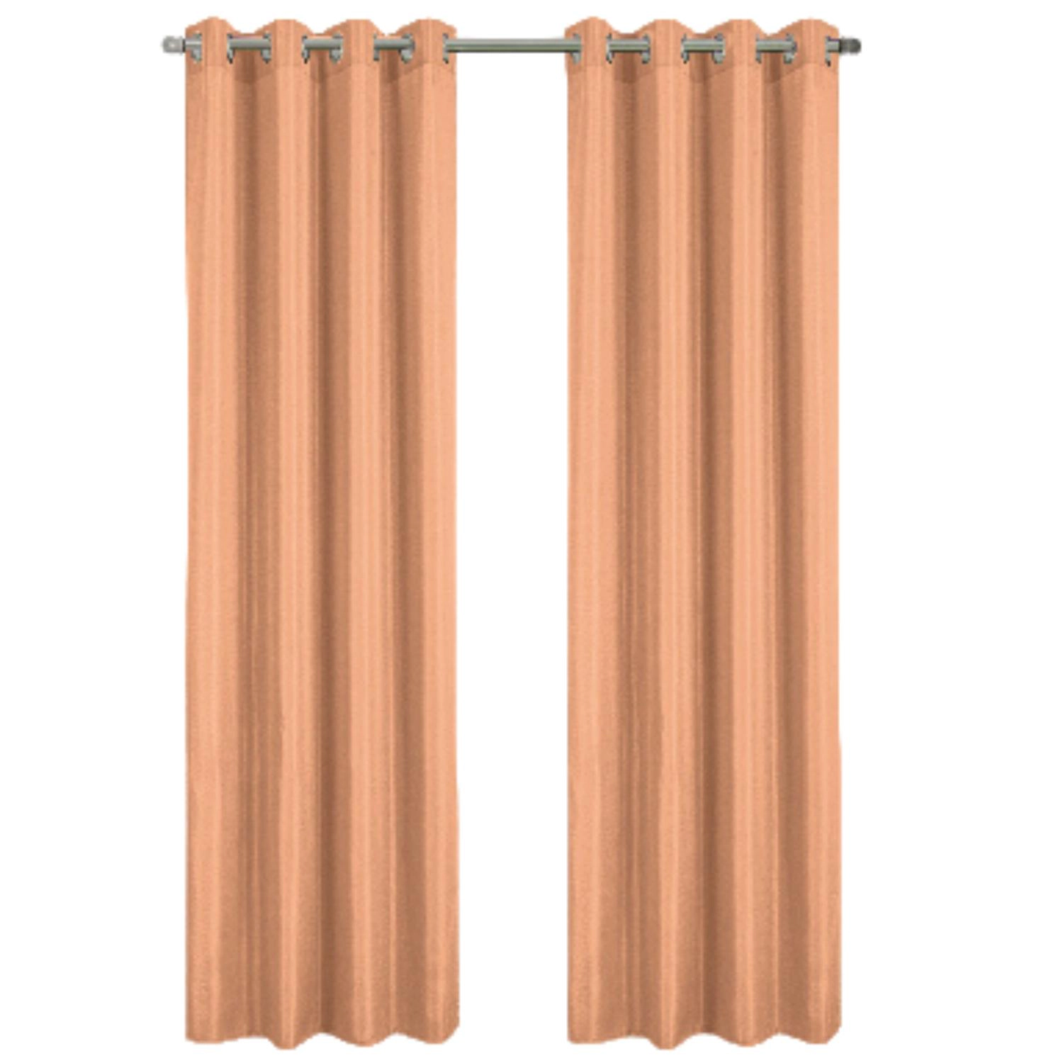 RT Designer Collection Gibson Luxurious Decorative Grommet Curtain Panel 54" x 90" Peach