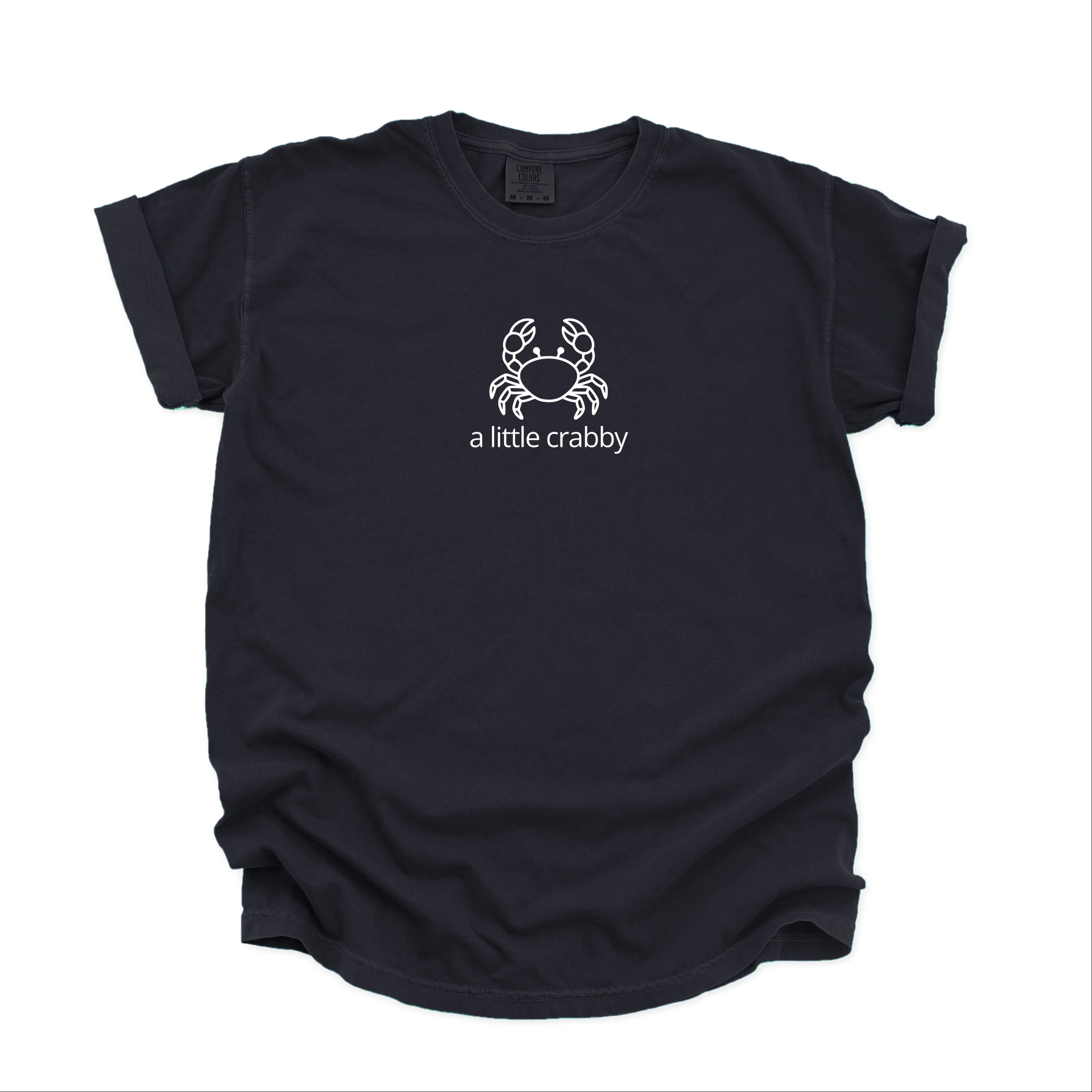 Simply Sage Market - A Little Crabby Outline Men's Garment Dyed Graphic T-Shirt