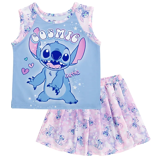 Disney Girls' Athletic Sleeveless Tank Top and Skort Set