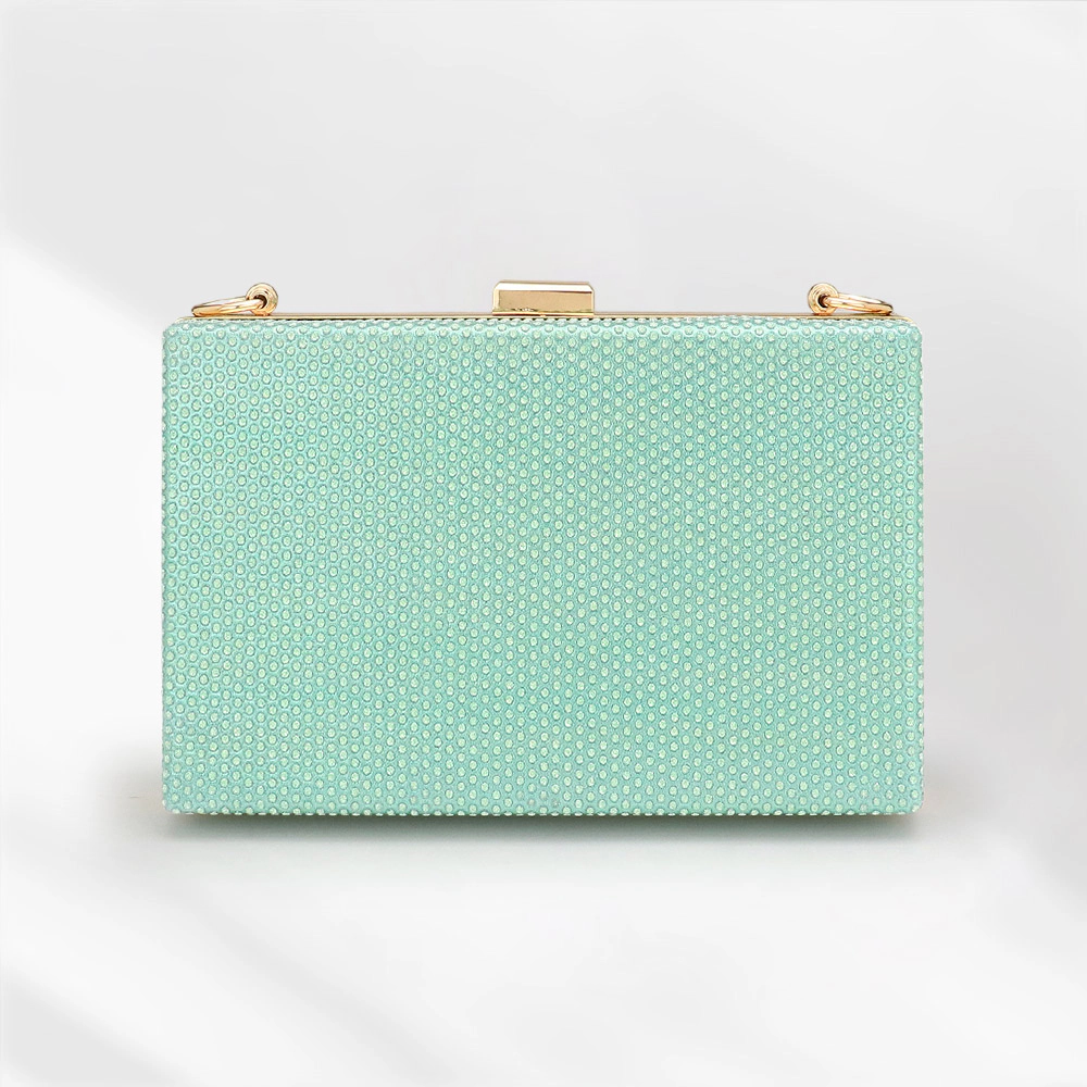 Fashnzfab Shimmery Rectangle Evening Clutch / Crossbody Bag