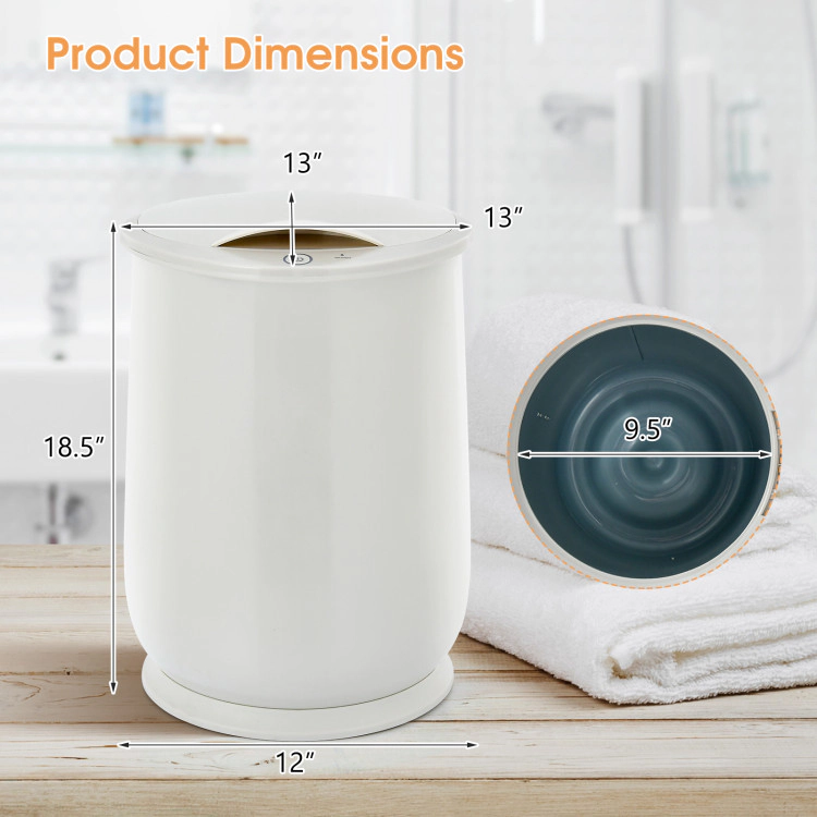 SlickBlue 21L Portable Towel Warmer with Flip-Top Lid and Fragrance Holder