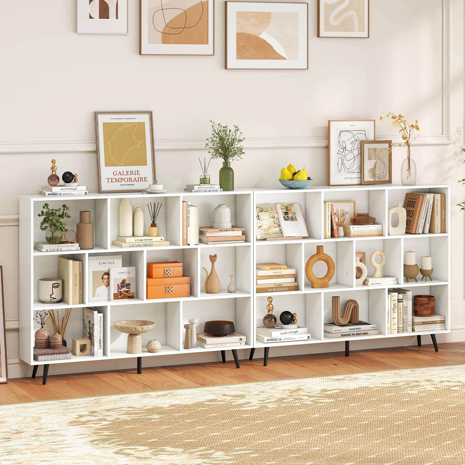 Costway 7/8/10/10 Cube 31.5"/39.5"/47"/55" Bookcase