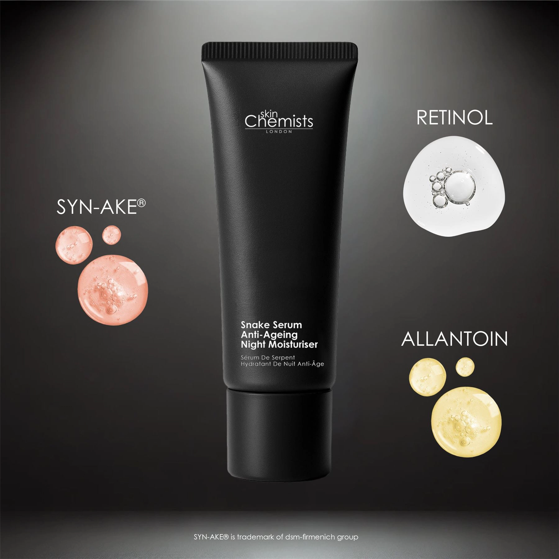 skinChemists Snake Serum Anti-Ageing Night Moisturiser 50ml - Retinol and Syn-Ake for Fine Lines, Wrinkles and Loss of Firmness