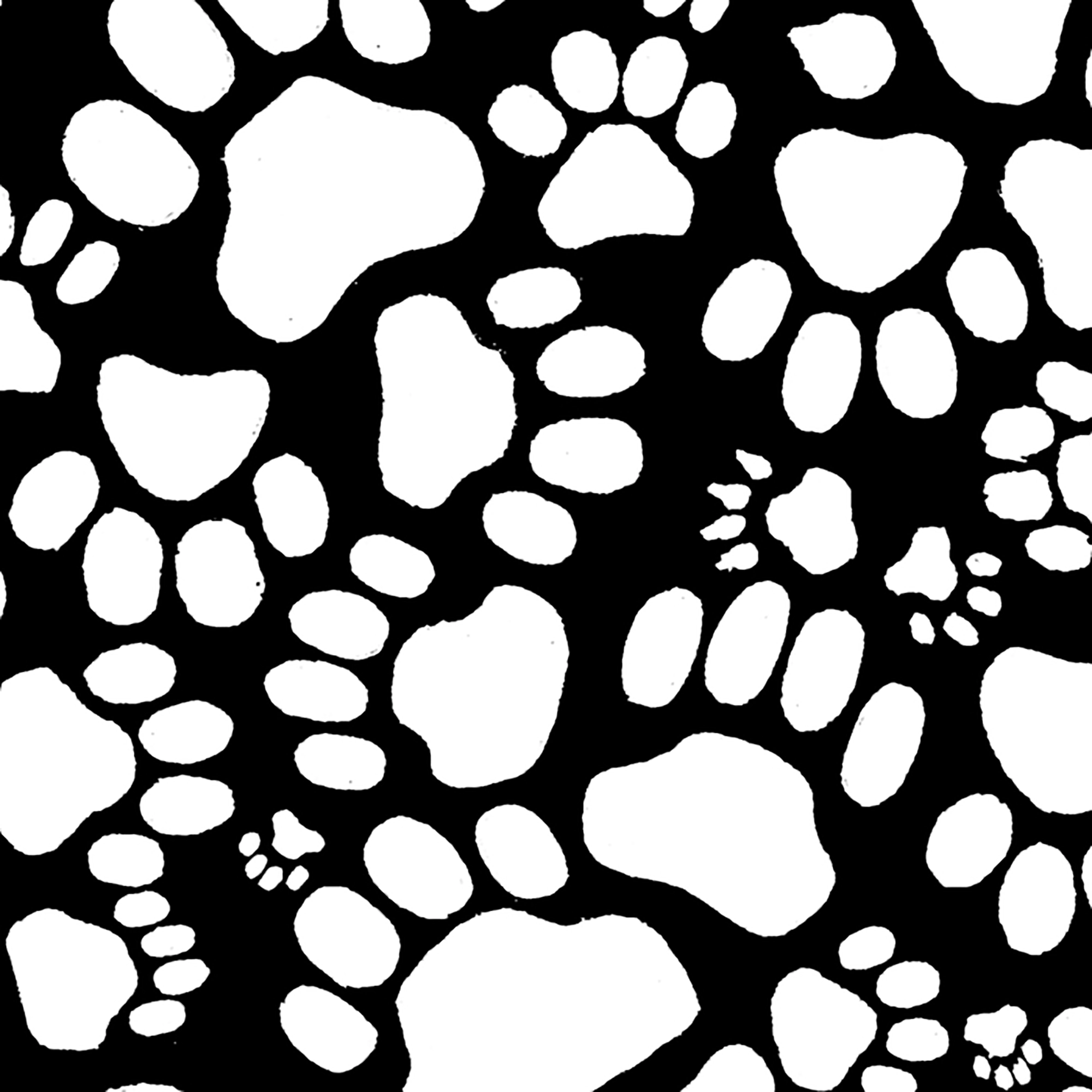 LA Pop Art Paw Prints Heart - Men's Word Hooded Sweatshirt