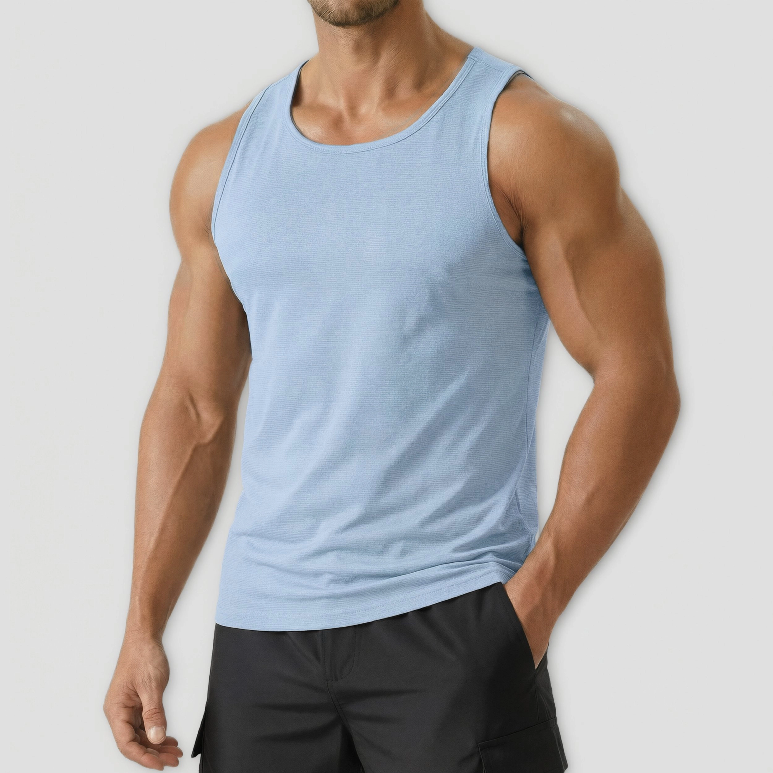 Pinspark Men's Athletic Tank Top Sleeveless Workout Shirt
