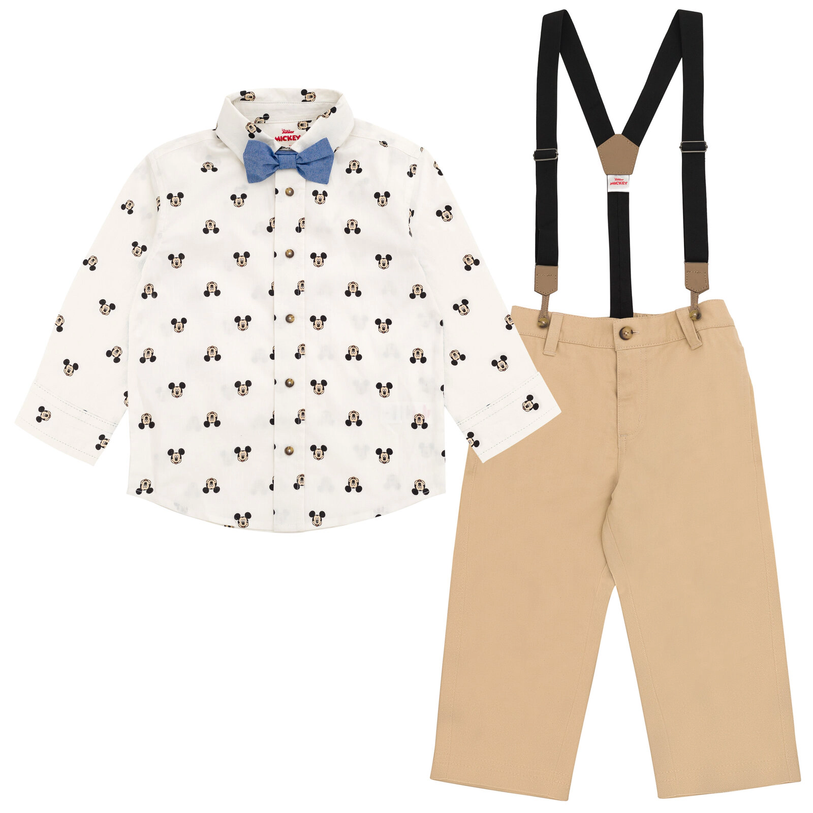 Disney Mickey Mouse Boys' Wedding Button-Down Shirt and Pants Set