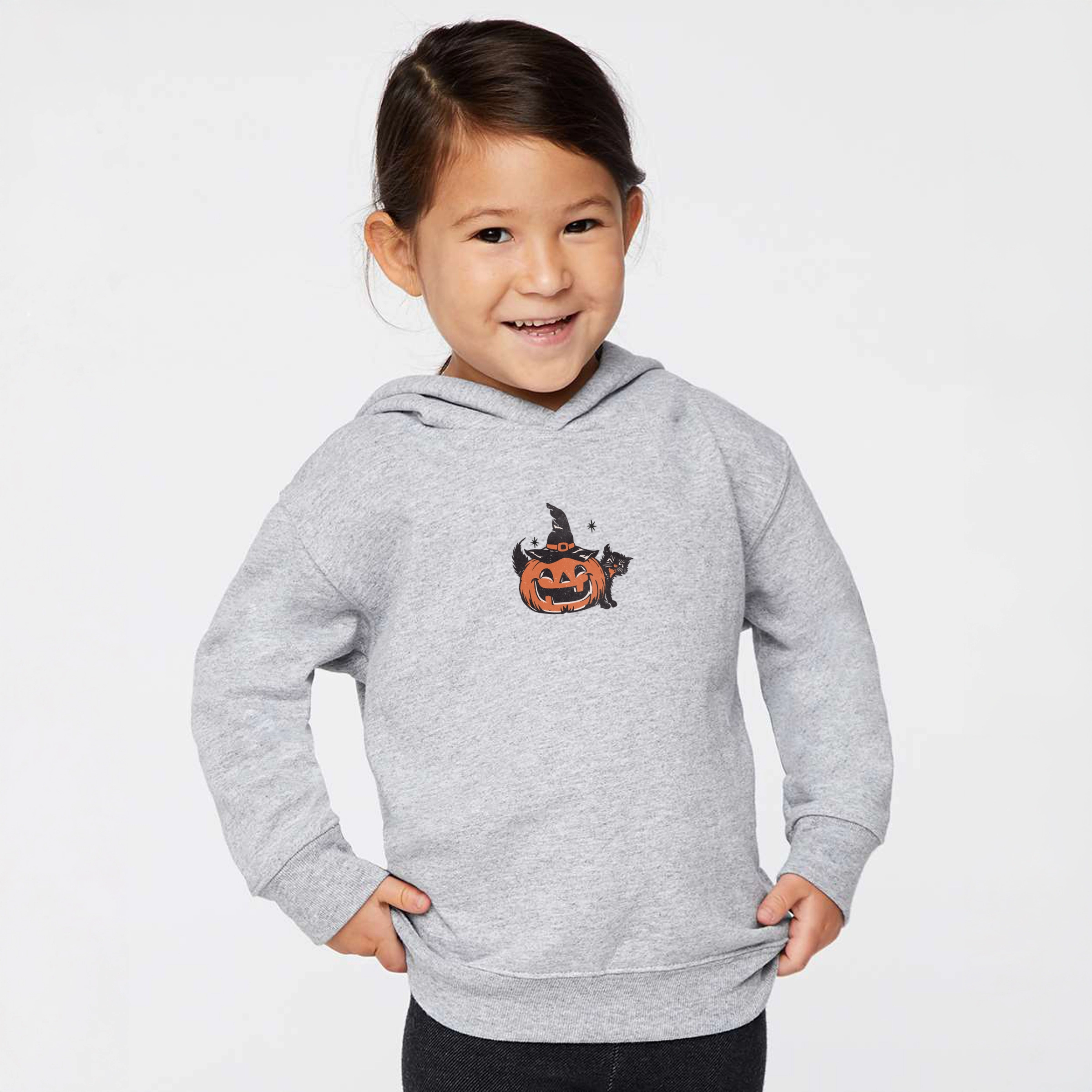 The Juniper Shop - Toddler Hoodie Pumpkin Witch and Cat
