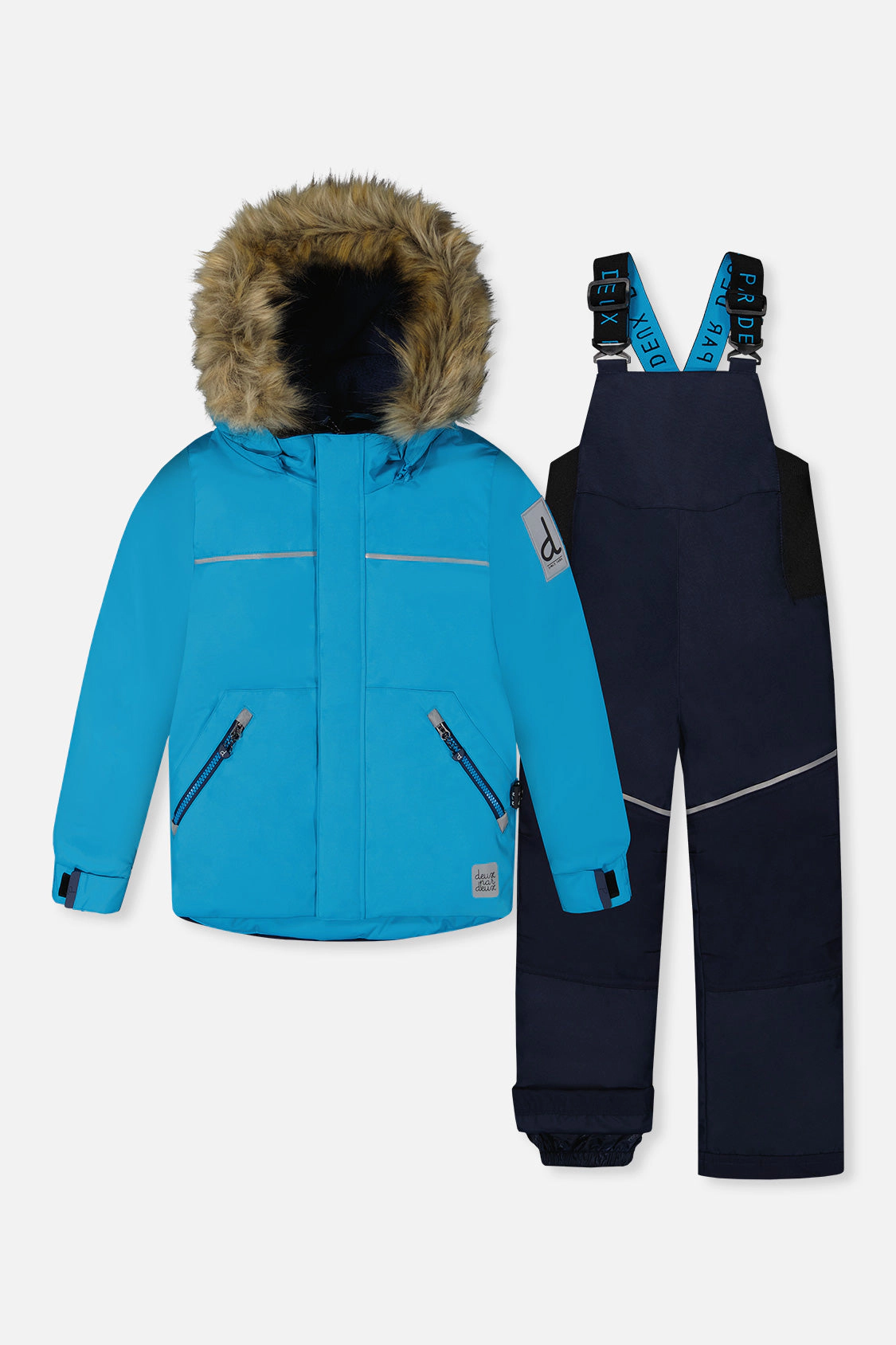 Deux par Boys Two Piece Discover Snowsuit with Hooded Jacket and Snow Pants
