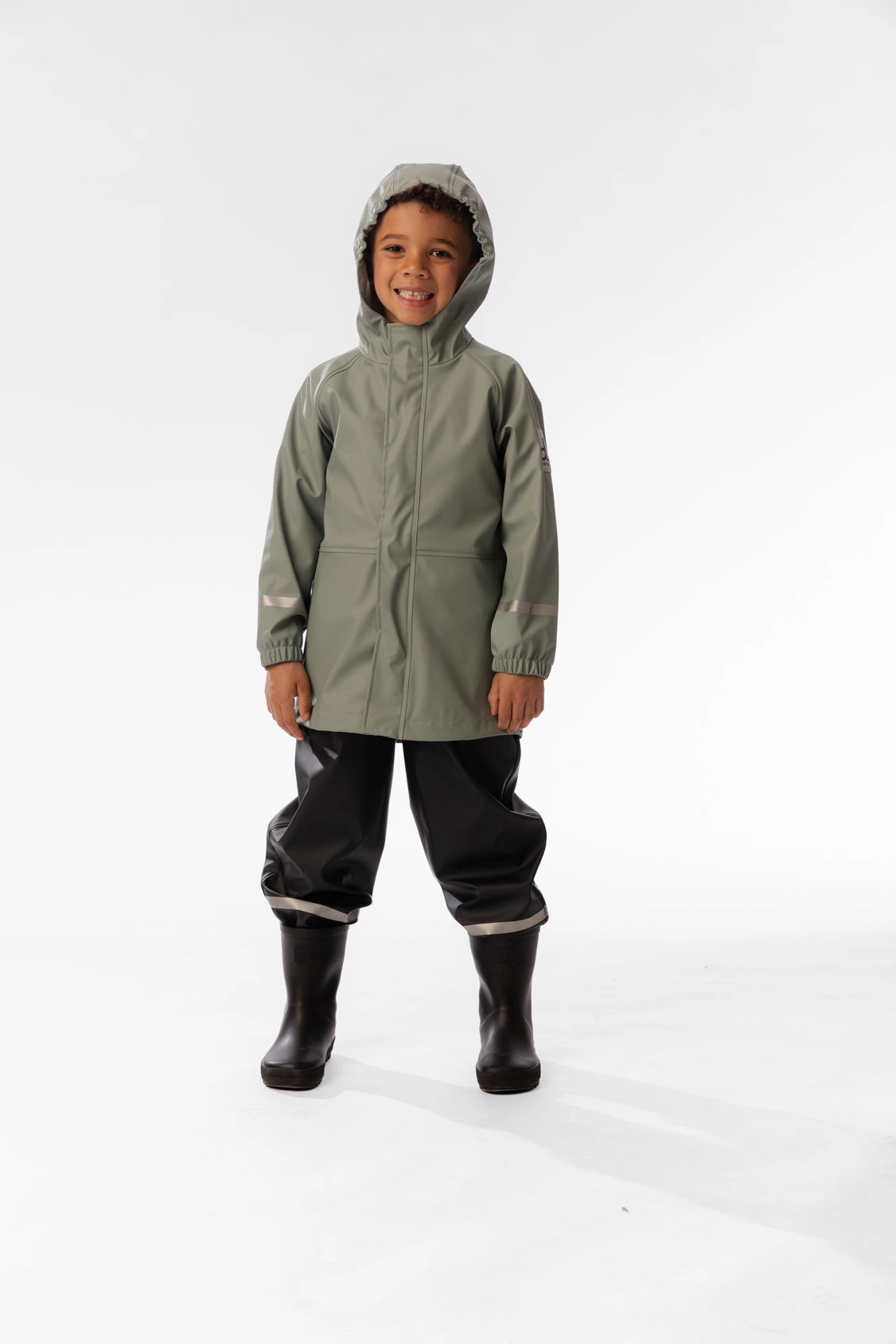 Deux par Unisex Adjustable Suspender Rain Overalls