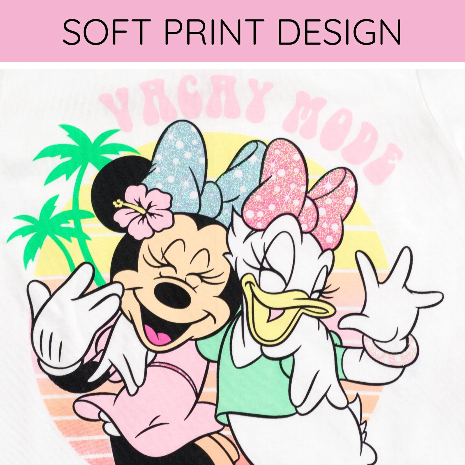 Disney Minnie Mouse Girls' 2-Piece T-Shirt and Bike Shorts Set