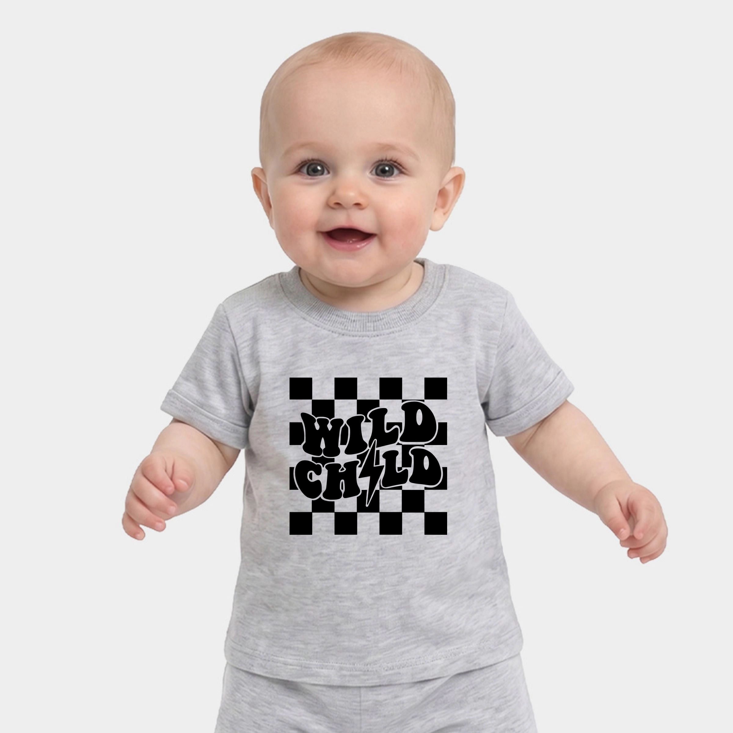 The Juniper Shop - Infant Jogger Pant Crew Set Wild Child Lightning Bolt