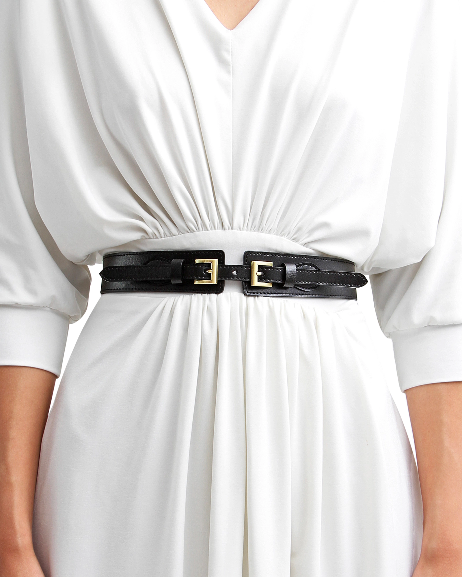 Belle & Bloom Womens London Fog Leather Waist Belt