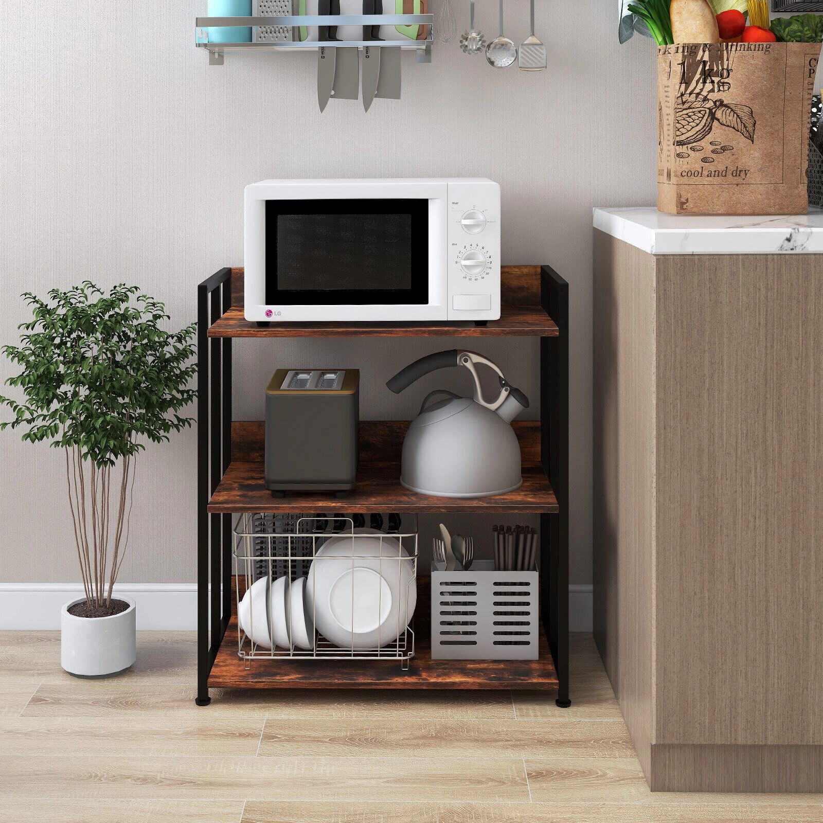 SlickBlue Adjustable Industrial Bookcase with Open Shelves