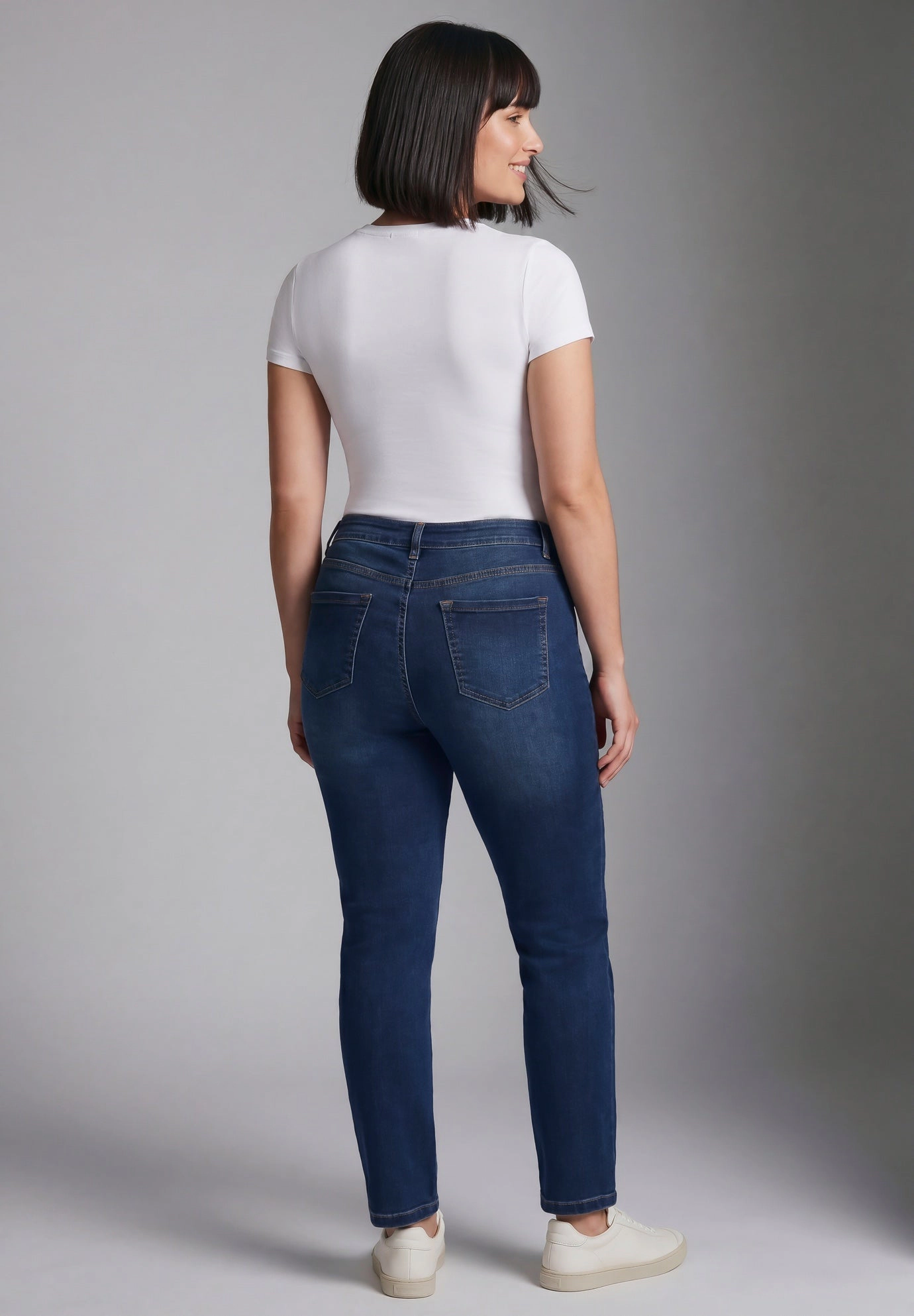 Avenue Women's Plus Butter Denim Curvy Straight Leg Jean