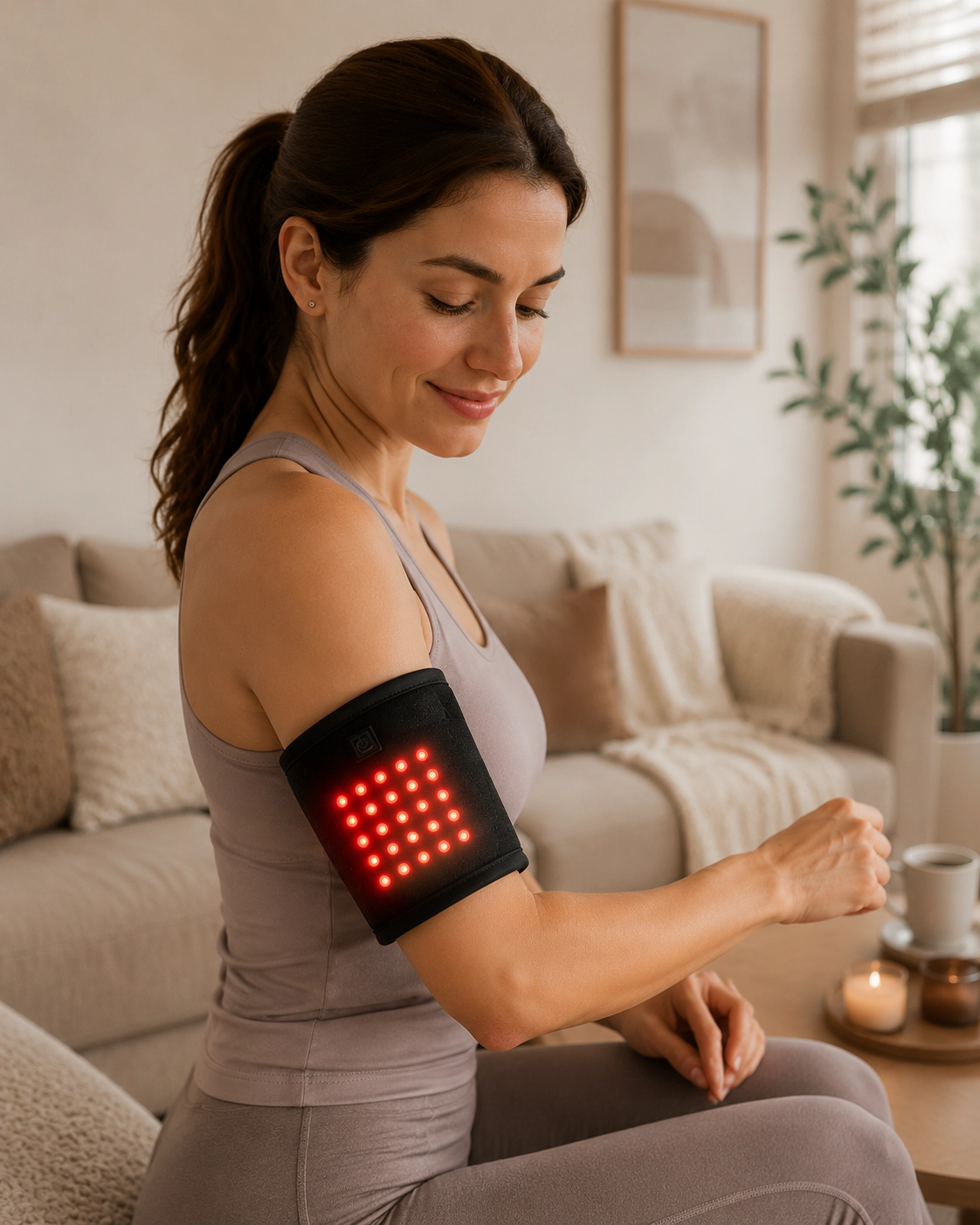 Pursonic Unisex Red Light Therapy Pain Relief Arm & Elbow Wrap