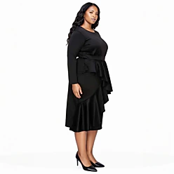 jcpenney plus size black dresses Evening Gowns - Women Machine Wash Pregnancy_Clothing Elegant Baby Blue Sequin Waist Size:66