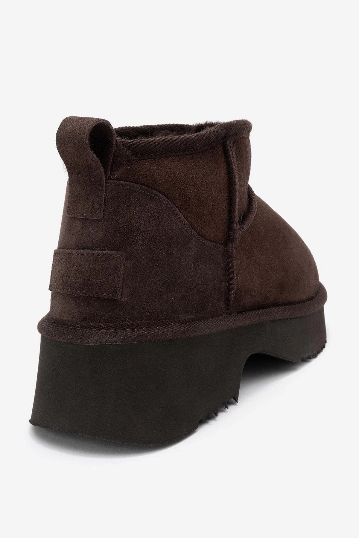 Forever & Always Womens Ary Leather Platform Boots