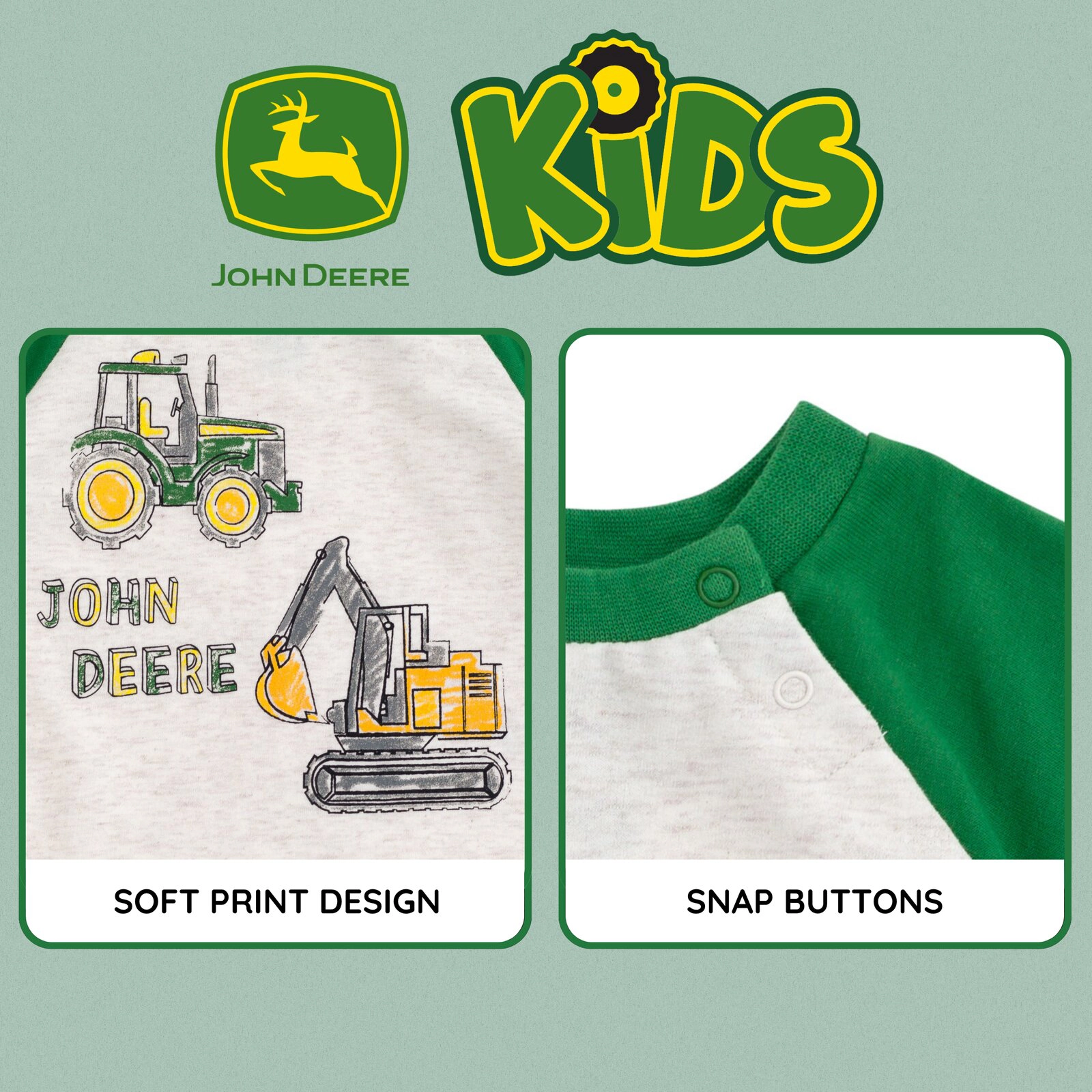 John Deere Baby Boys' 2-Piece T-Shirt and Shorts Set