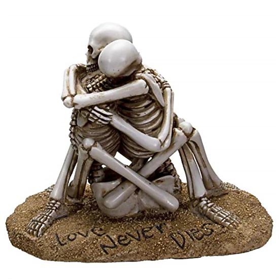 Pacific Giftware Love Never Dies Skeleton Couple Sharing an Intimate Hug Resin Figurine 6.1 inch