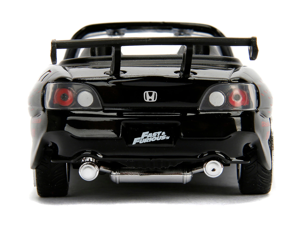 Jada Honda S2000 Convertible Black with Graphics "The Fast and the Furious" (2001) Movie "25 Years of Fast &
