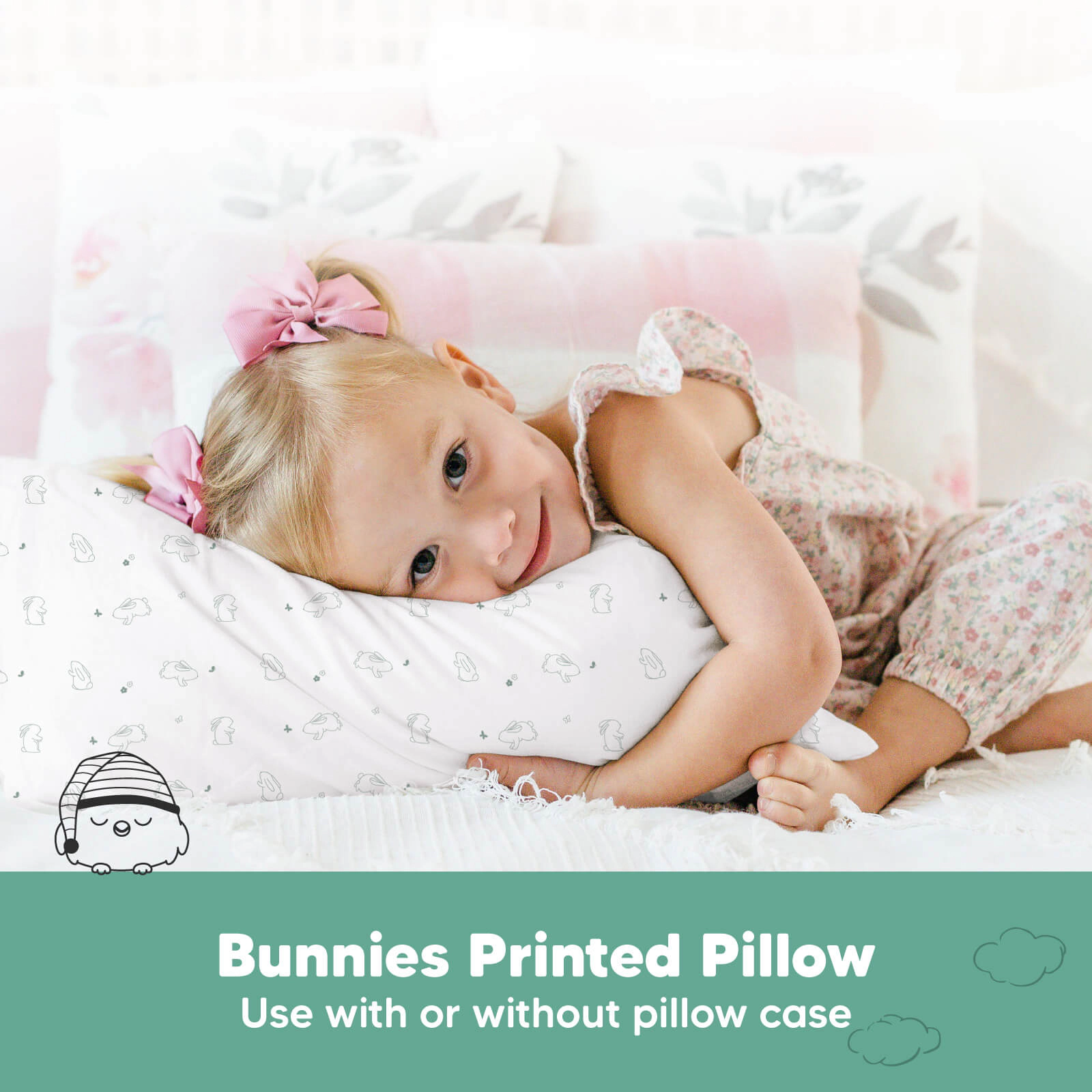 KeaBabies 2-Pack Toddler Pillows Without Pillowcase