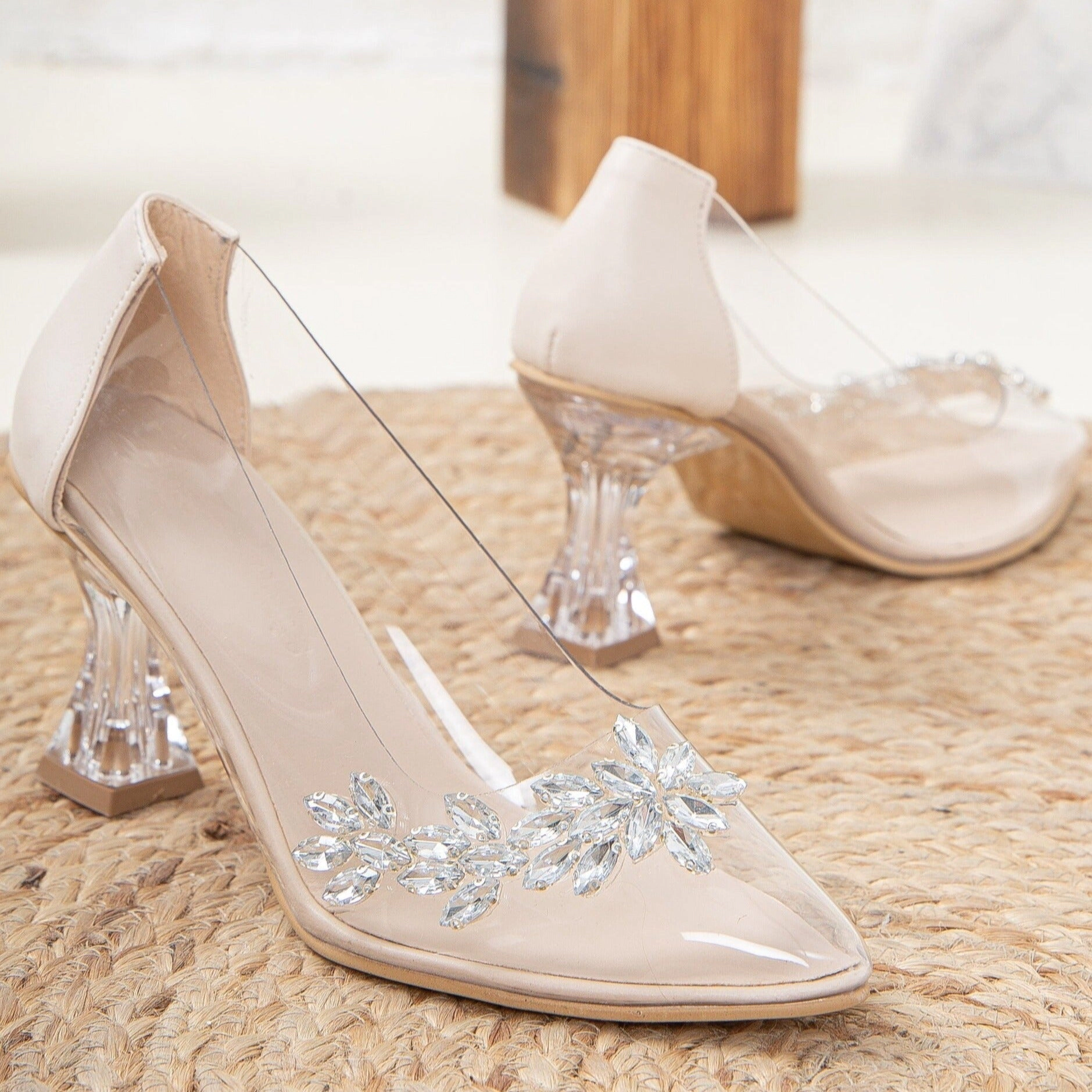 Forever & Always Womens Cinderella Transparent High Heels