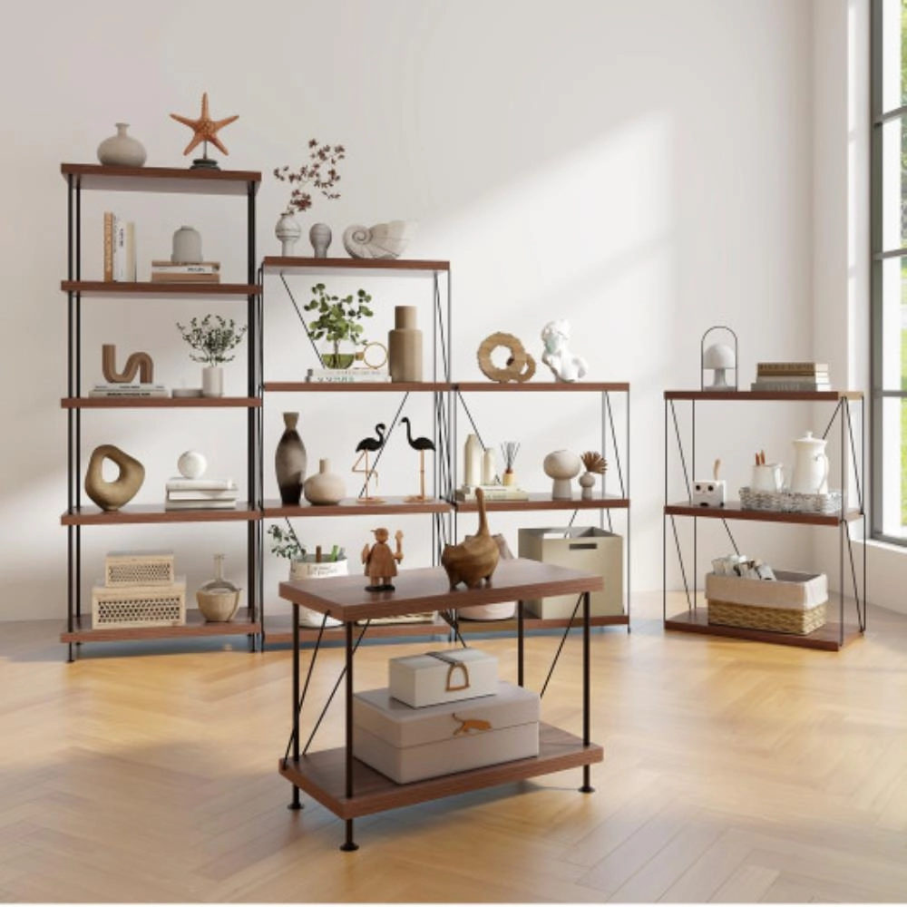 Hivvago 3-Tier Multipurpose Display Rack with Metal Frame
