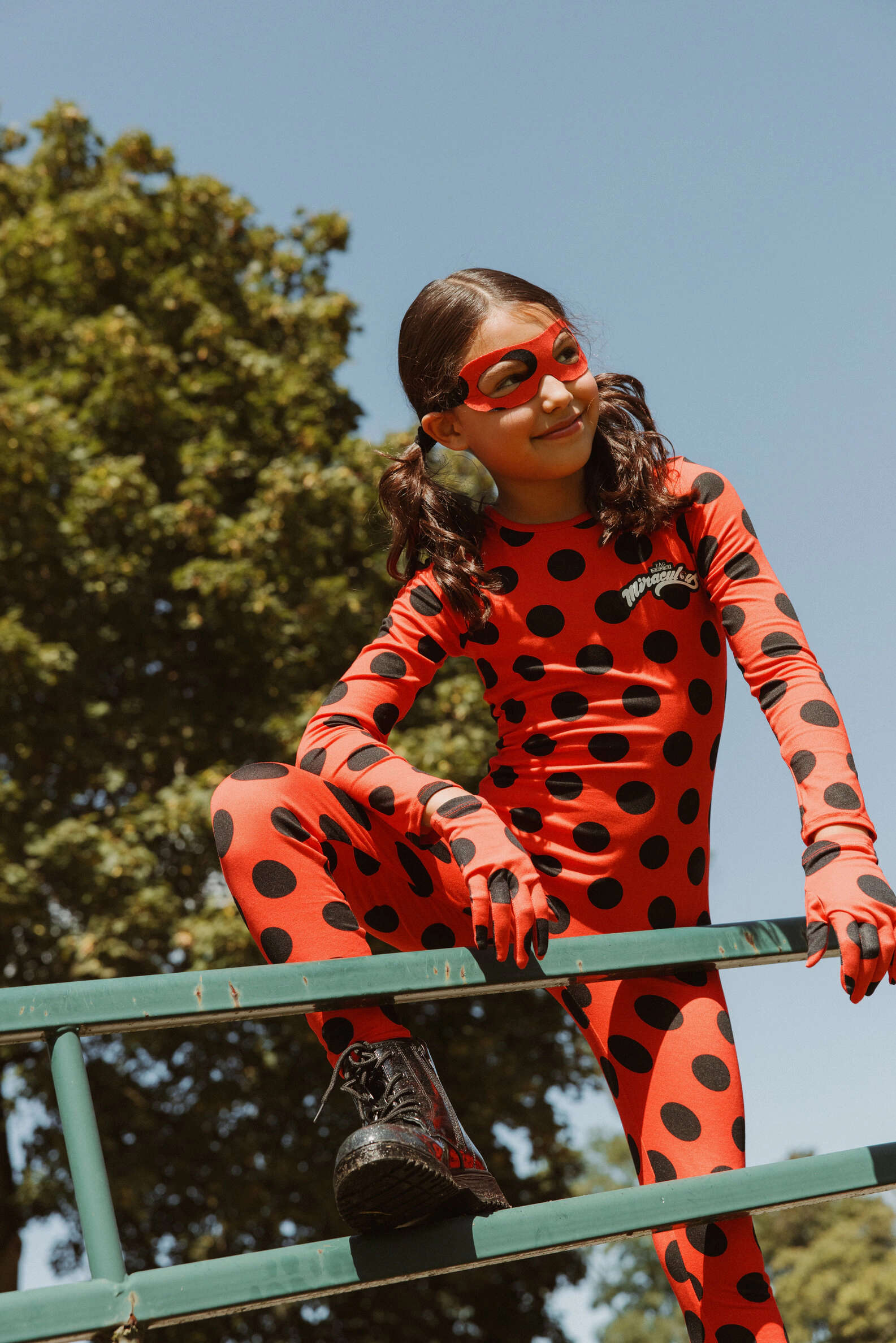 Miraculous Ladybug Girls' Cosplay One Piece Jumpsuit Set