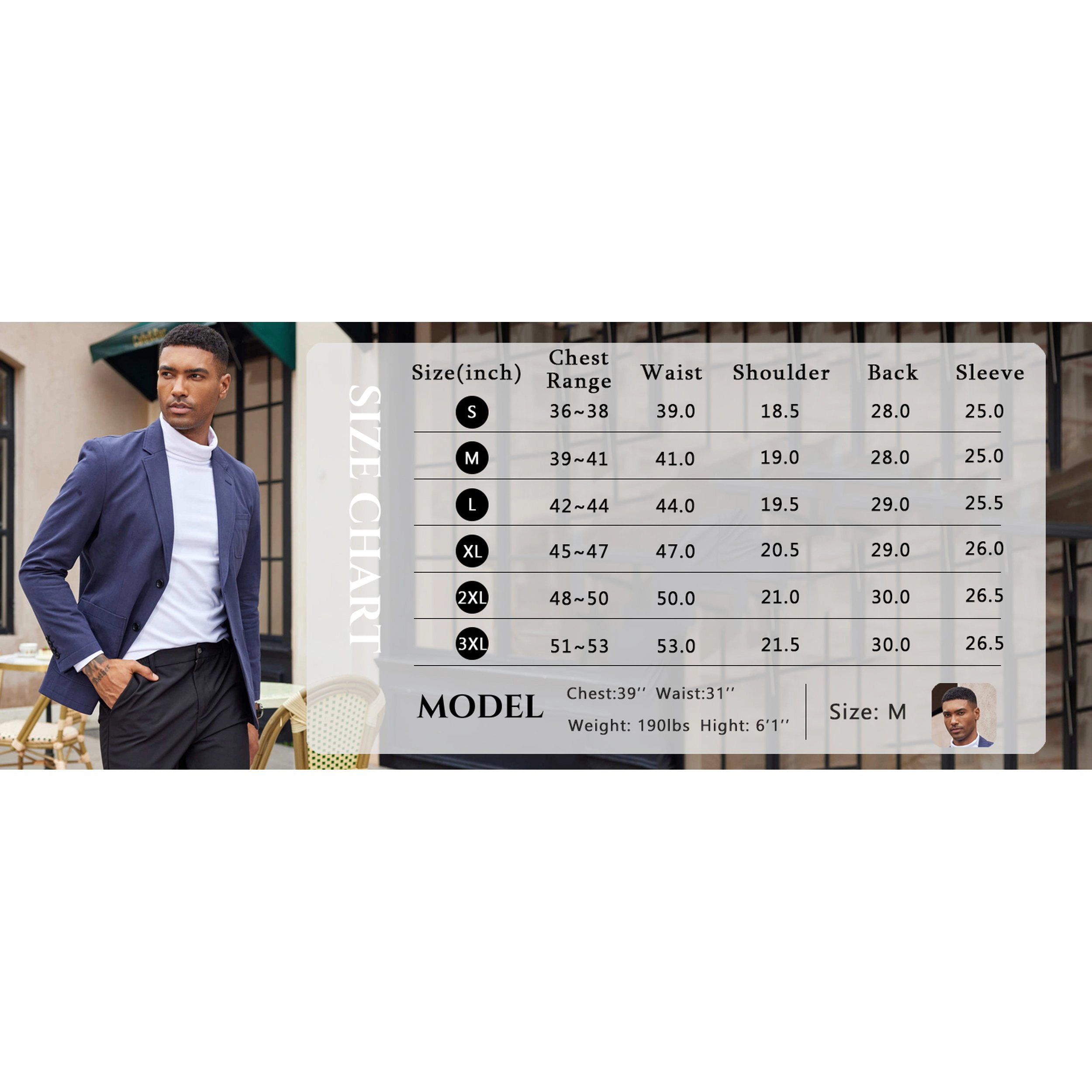COOFANDY Men's Regular Fit Two Button Notch Lapel Casual Blazer Sport Coat Suit Jacket