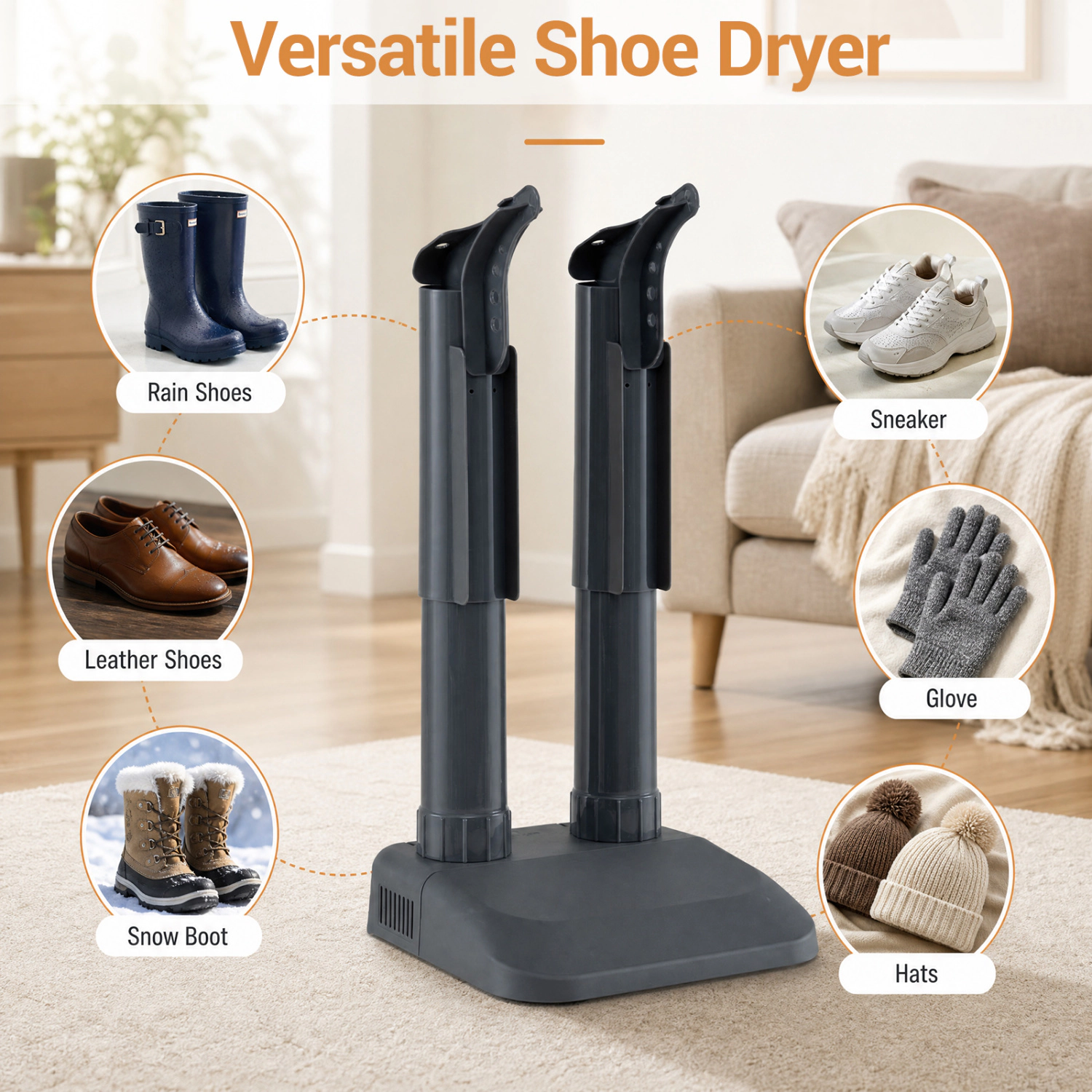 LJG Electric Shoe Dryer Mighty Boot Warmer