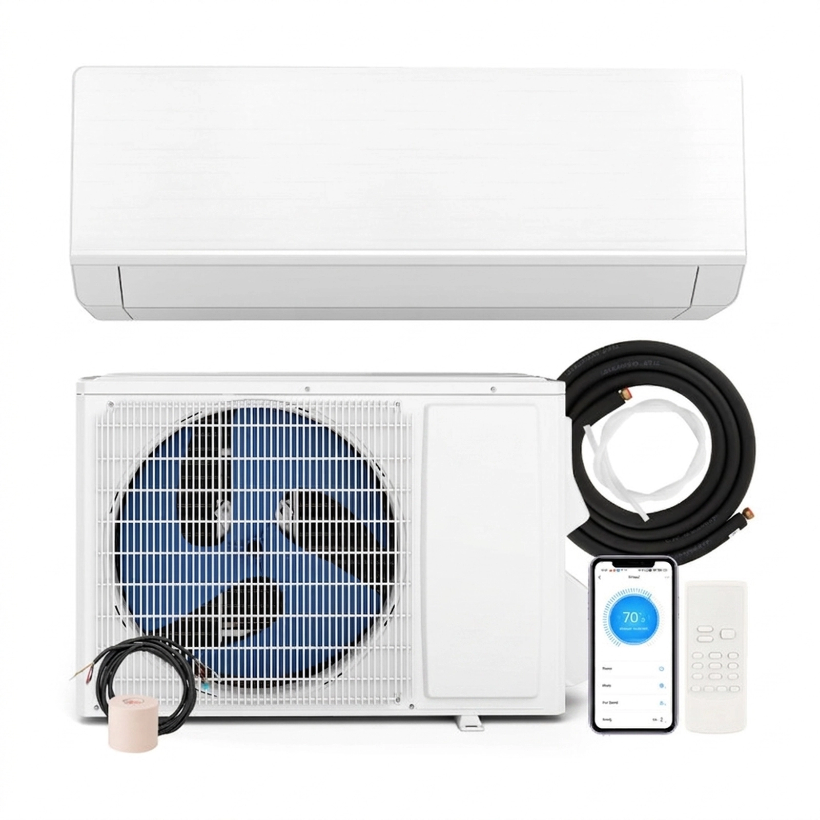 SUGIFT 12000-BTU 24-SEER2 115V 750-sq ft Ductless Mini Split Heat Pump Air Conditioner Heating at -15 F