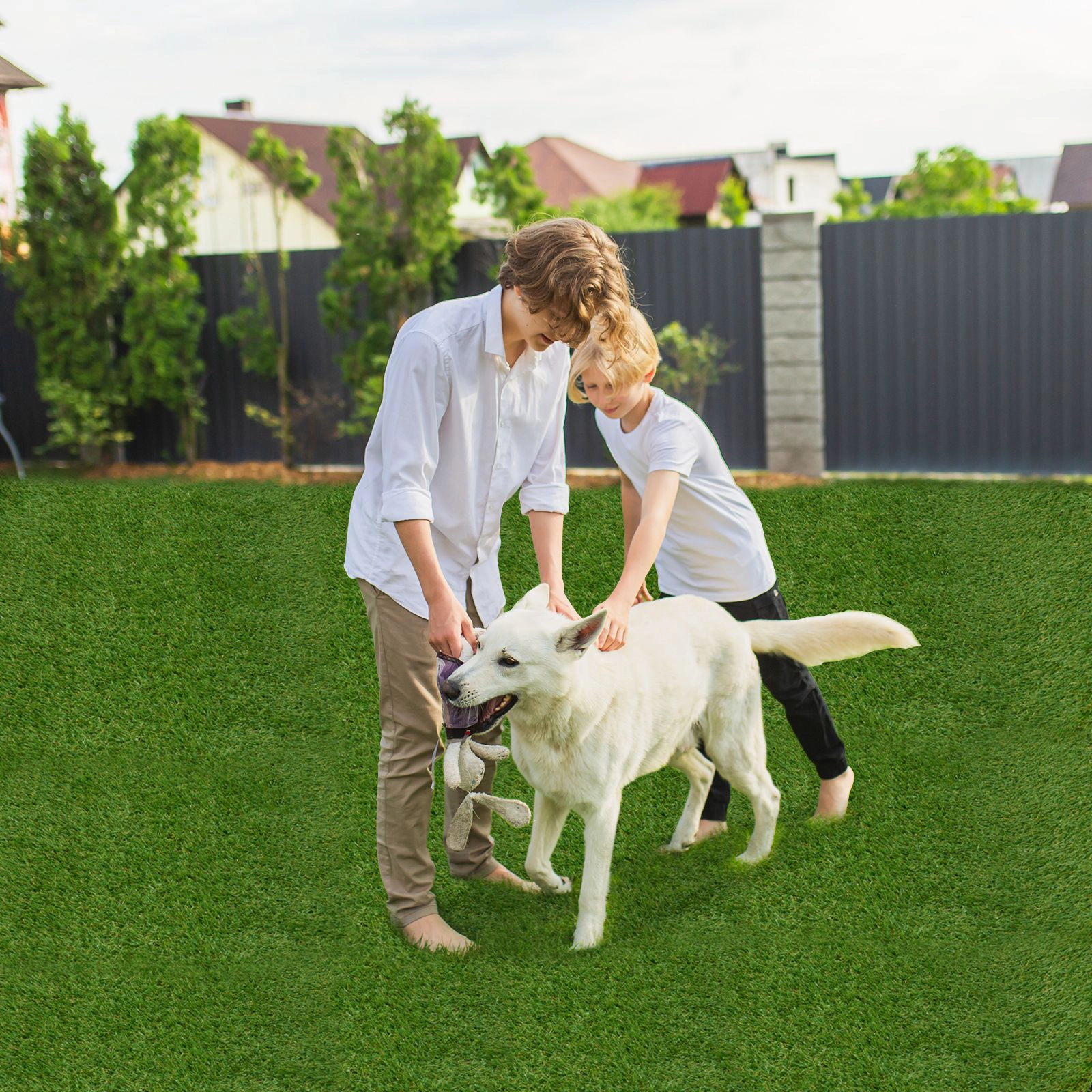 SlickBlue Artificial Grass Turf Mat, Pet Friendly Lawn Mat